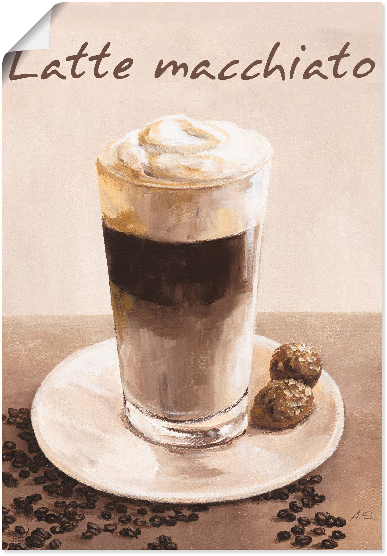 Artland Wandbild »Latte Macchiato - Kaffee«, Kaffee Bilder, (1 St.), als Poster, Wandaufkleber in verschied. Grössen von Artland