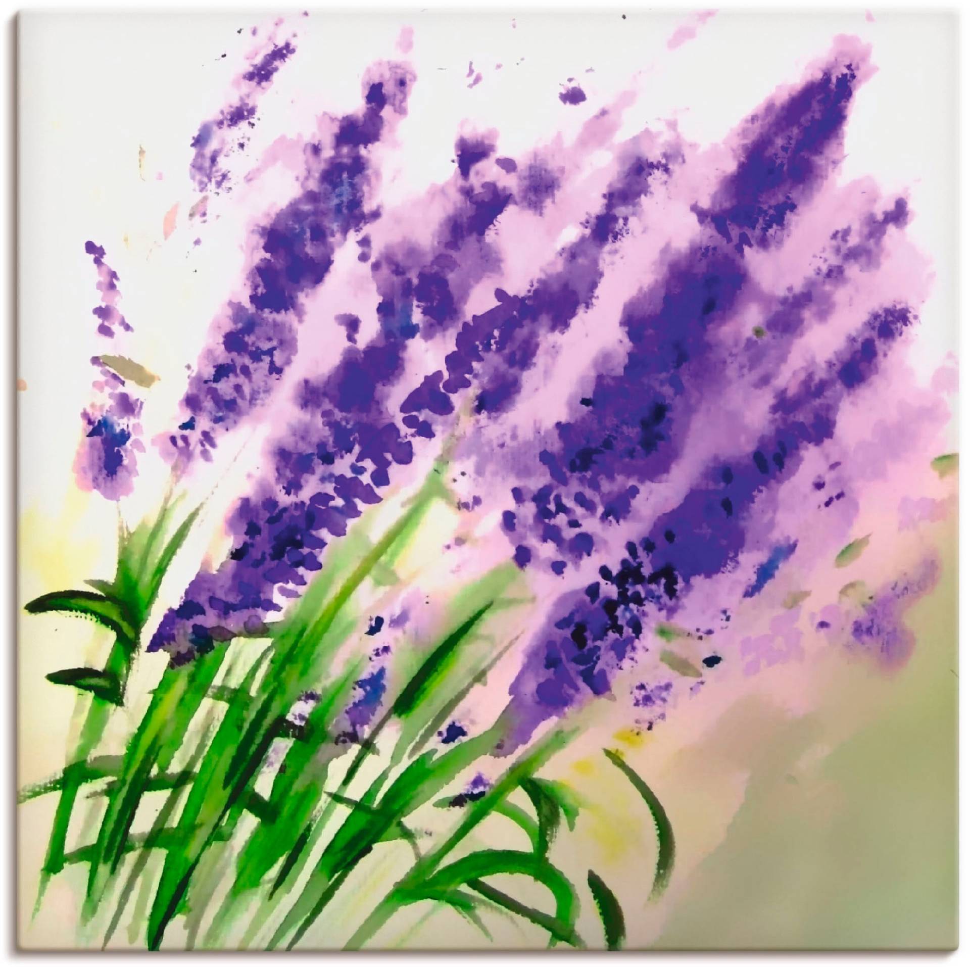 Artland Leinwandbild »Lavendel-aquarell«, Blumen, (1 St.), auf Keilrahmen gespannt Artland Leinwandbild »Lavendel-aquarell«, Blumen, (1 St.), auf Keilrahmen gespannt von Artland