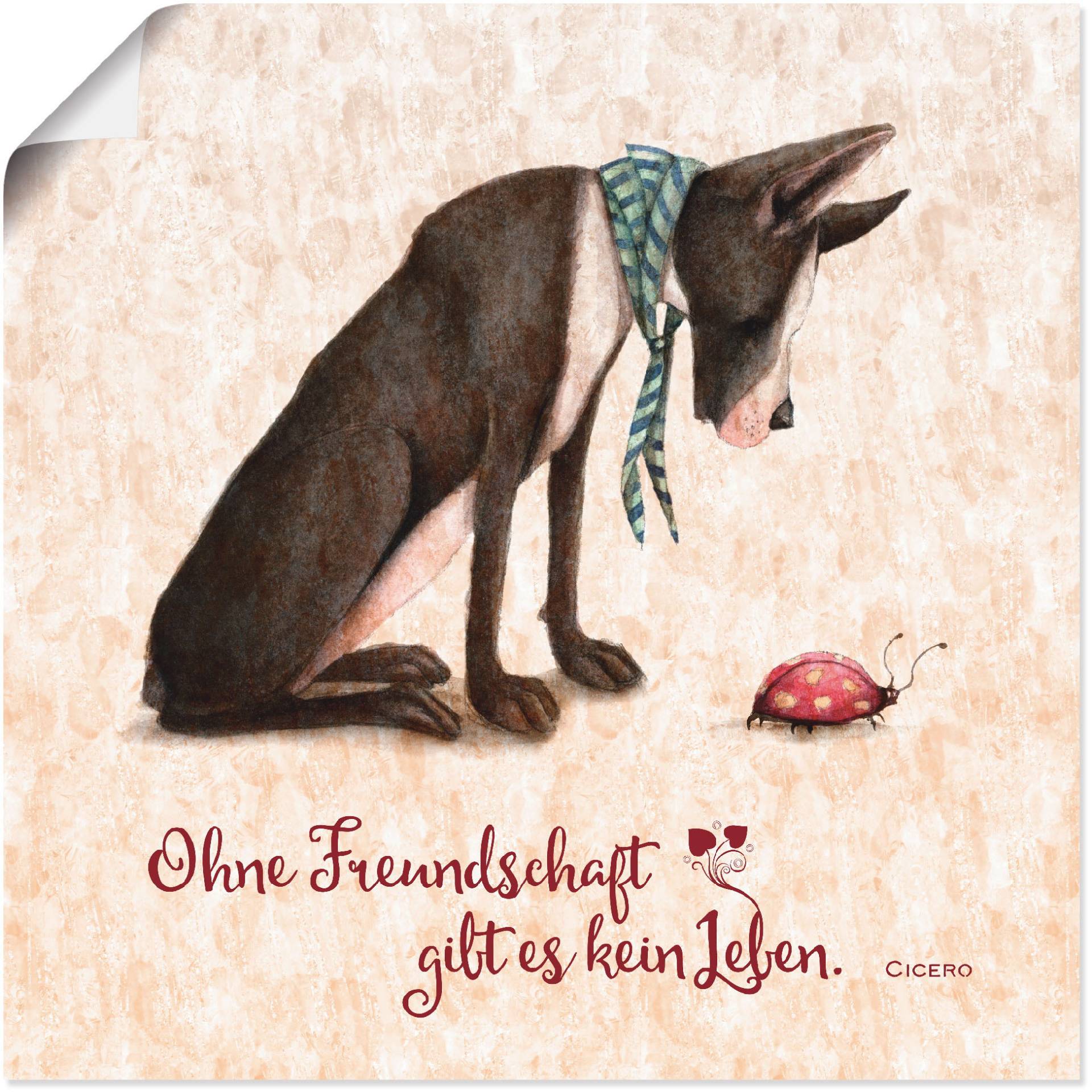 Artland Wandbild »Lebensweisheit Freundschaft«, Tiere, (1 St.), als Alubild, Outdoorbild, Leinwandbild, Poster in verschied. Grössen Artland Wandbild »Lebensweisheit Freundschaft«, Tiere, (1 St.), als Alubild, Outdoorbild, Leinwandbild, Poster in verschied. Grössen von Artland