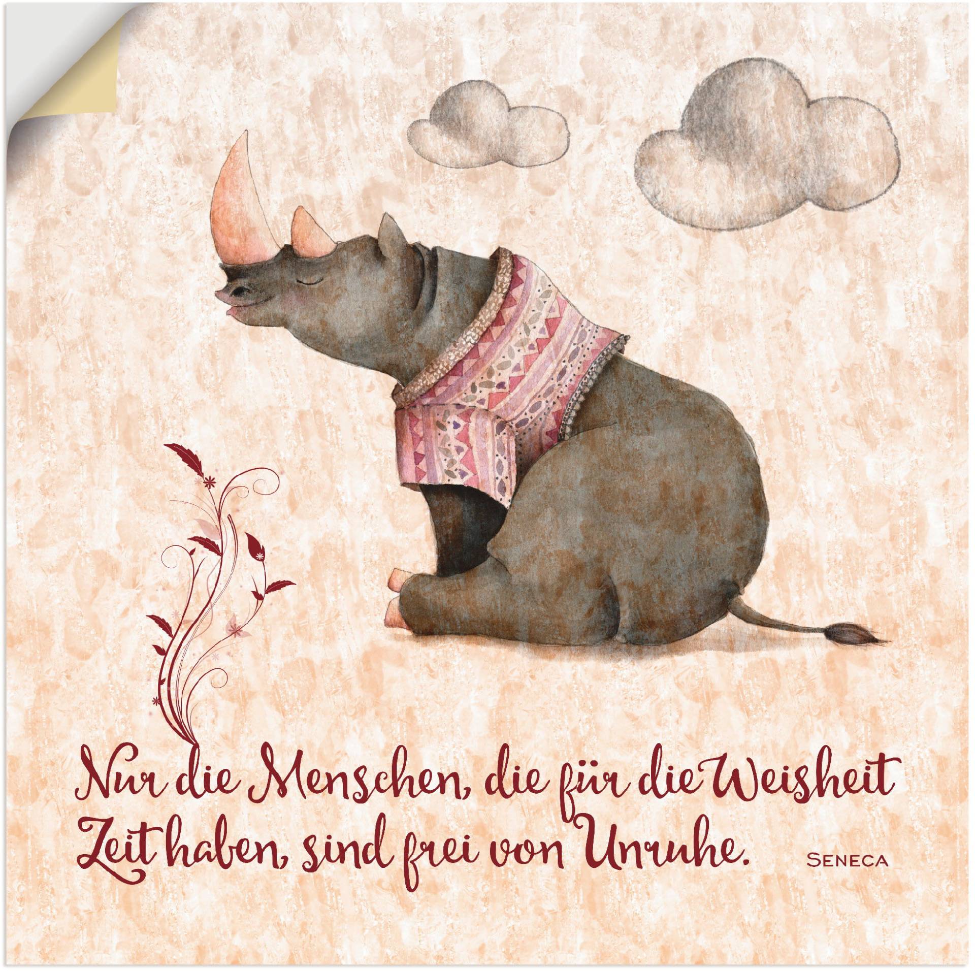 Artland Wandbild »Lebensweisheit Zeit«, Tiere, (1 St.) von Artland