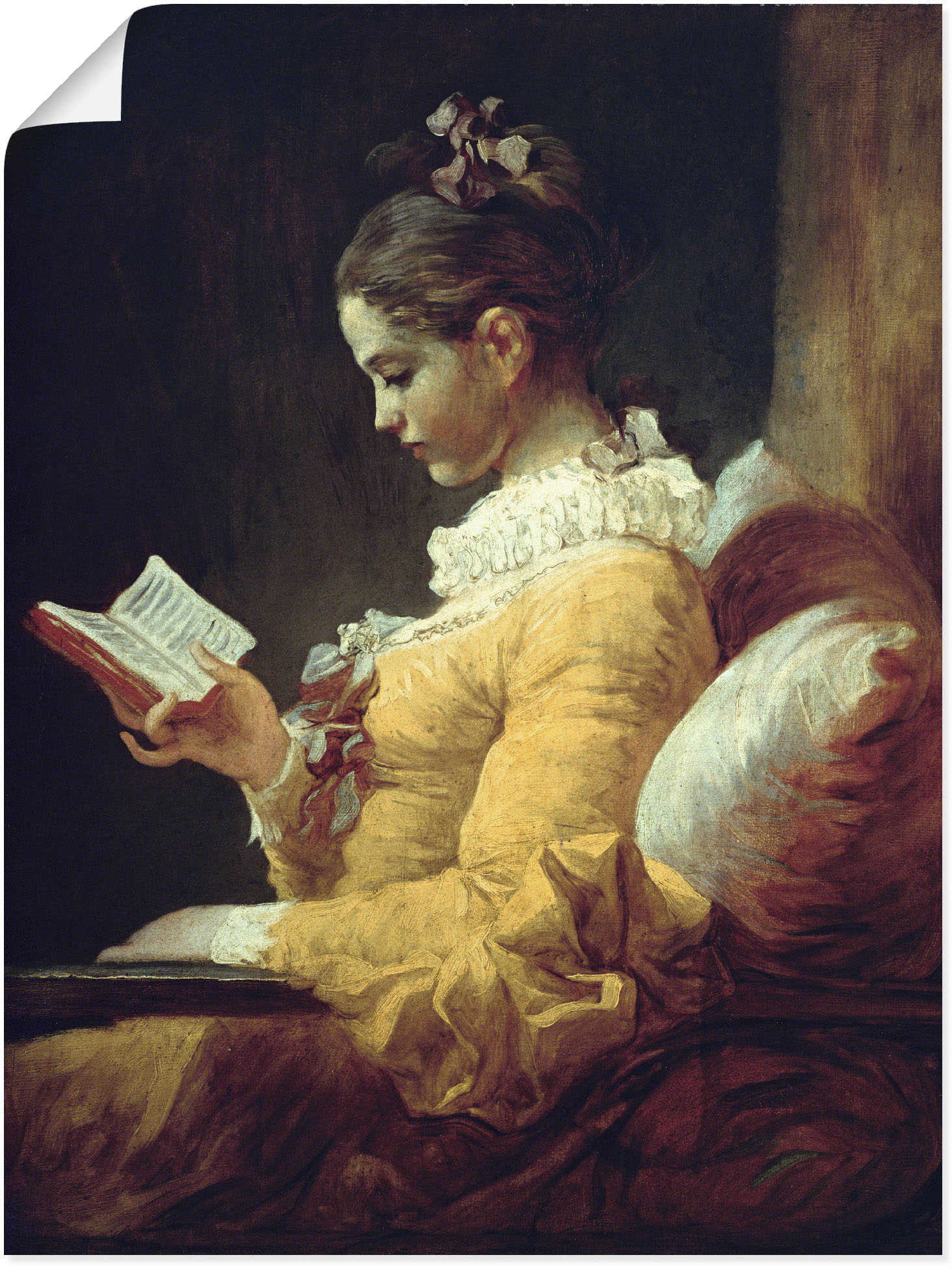 Artland Wandbild »Lesendes Mädchen. Um 1776«, Frau, (1 St.) von Artland