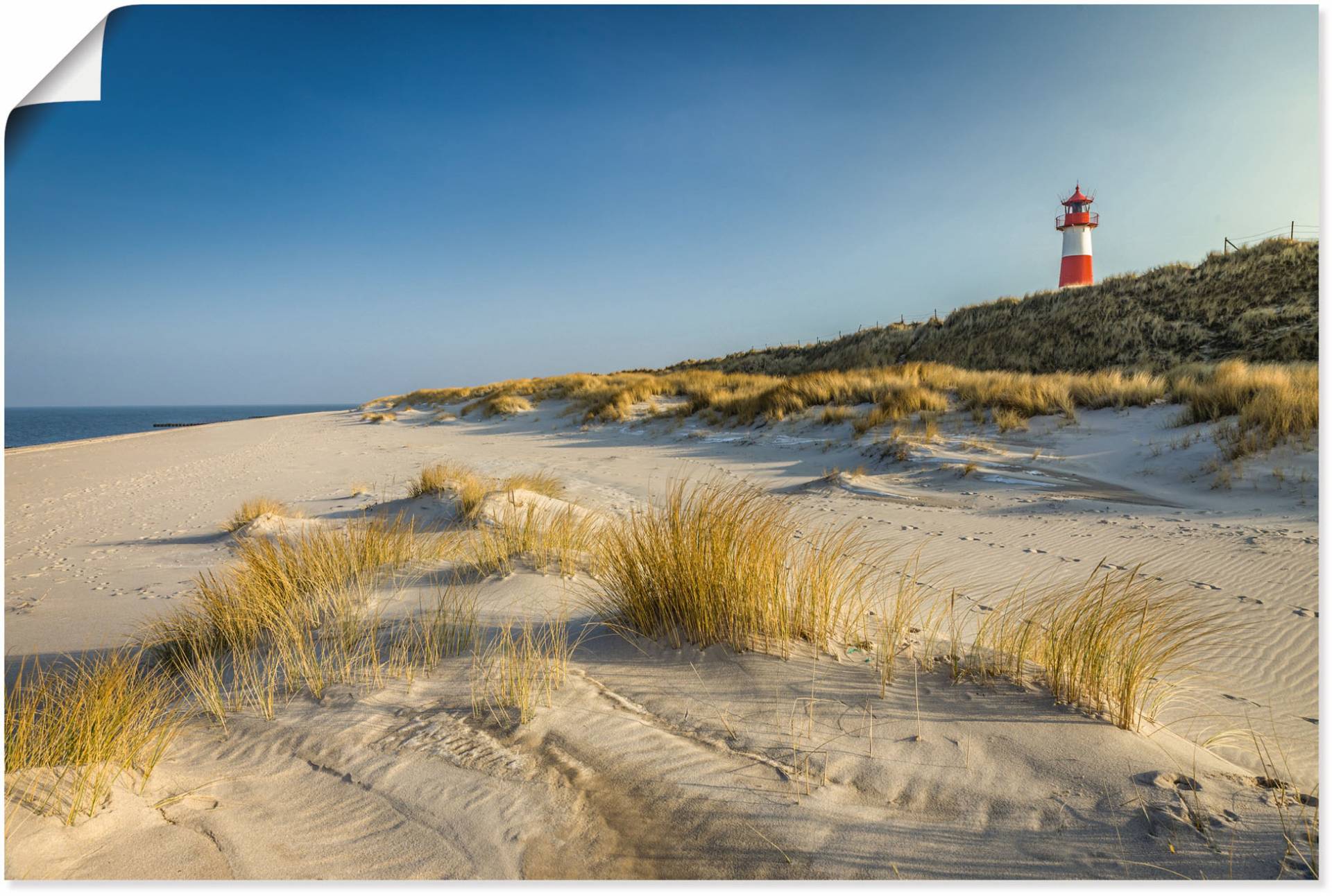 Artland Wandbild »Leuchtturm List-Ost Ellenbogen-Halbinsel«, Strandbilder, (1 St.), als Alubild, Outdoorbild, Leinwandbild, Poster in verschied. Grössen von Artland