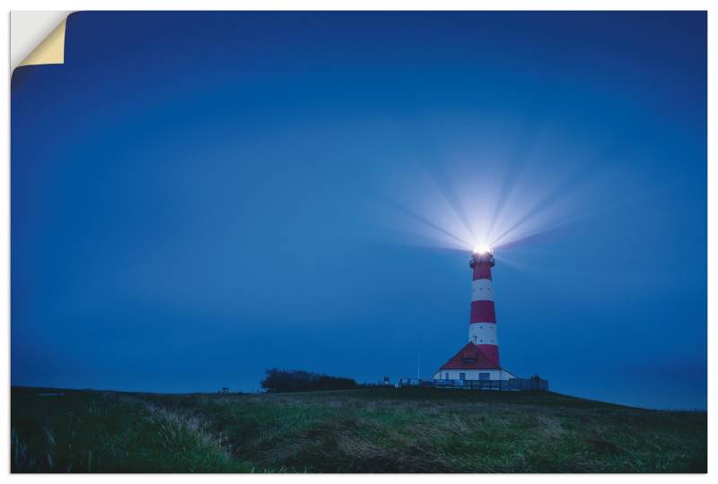 Artland Wandfolie »Leuchtturm Westerheversand am Abend«, Gebäude, (1 St.) von Artland