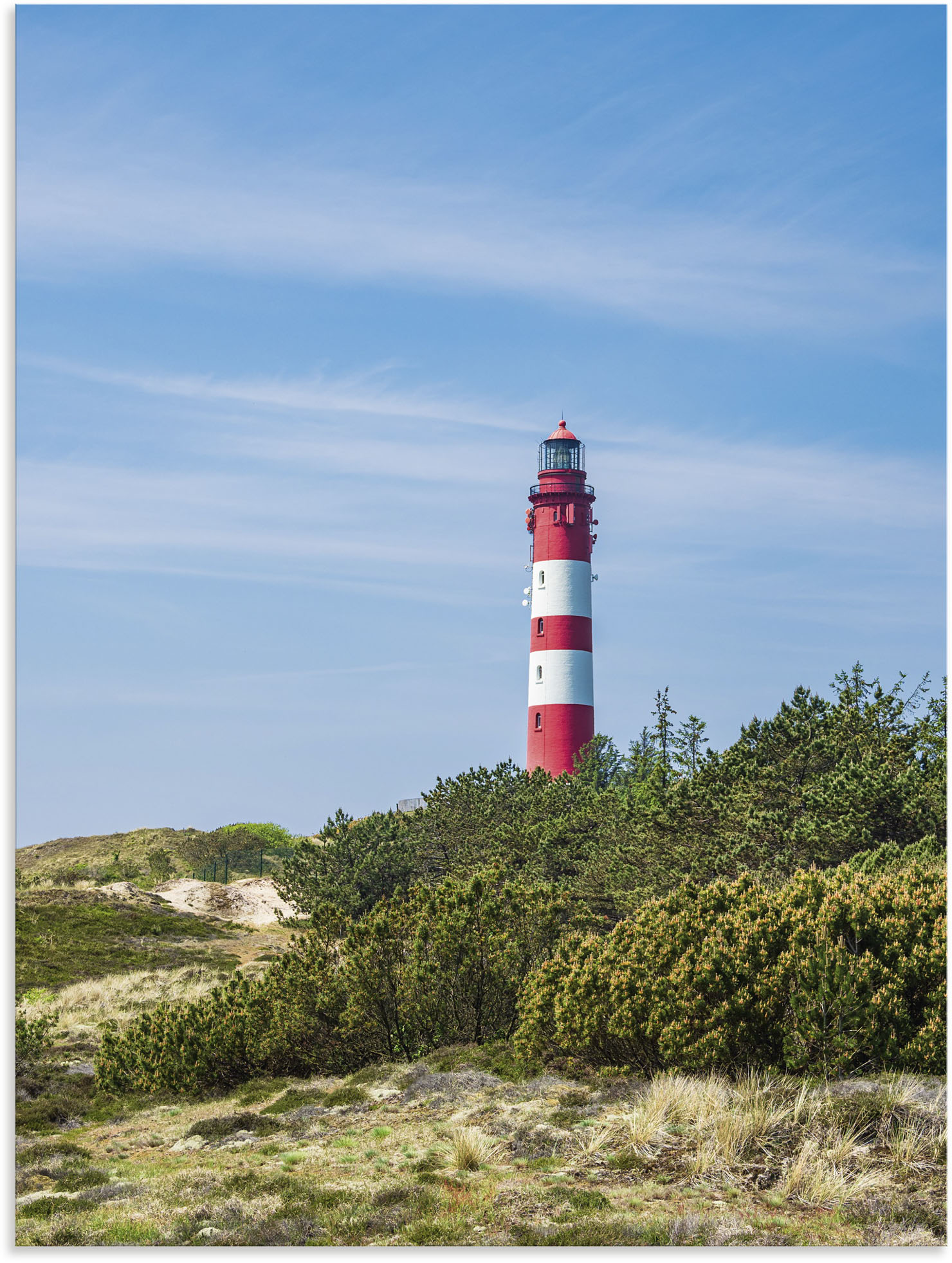 Artland Wandbild »Leuchtturm in Wittdün auf Insel Amrum«, Gebäude, (1 St.), als Alubild, Leinwandbild, Wandaufkleber oder Poster in versch. Grössen von Artland