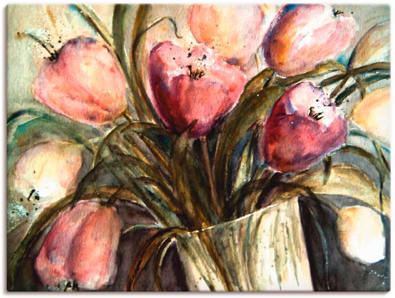 Artland Wandbild »Lila Tulpen in Vase«, Blumen, (1 St.) von Artland