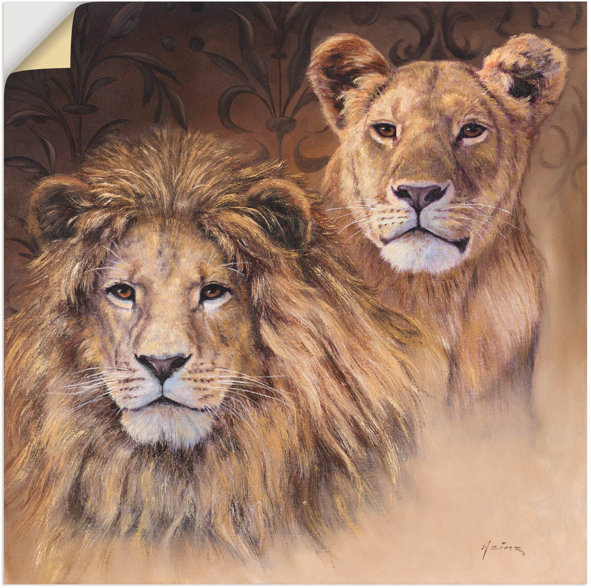 Artland Wandbild »Löwen«, Wildtiere, (1 St.), als Alubild, Outdoorbild, Leinwandbild, Poster, Wandaufkleber Artland Wandbild »Löwen«, Wildtiere, (1 St.), als Alubild, Outdoorbild, Leinwandbild, Poster, Wandaufkleber von Artland
