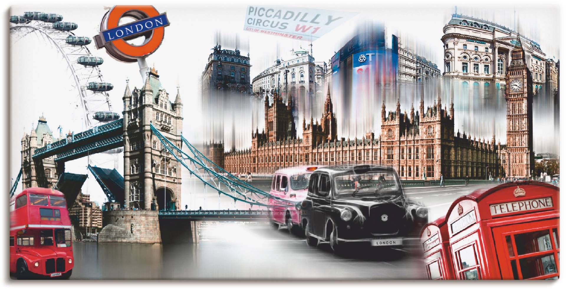 Artland Wandbild »London Skyline Collage IV«, Grossbritannien, (1 St.) von Artland