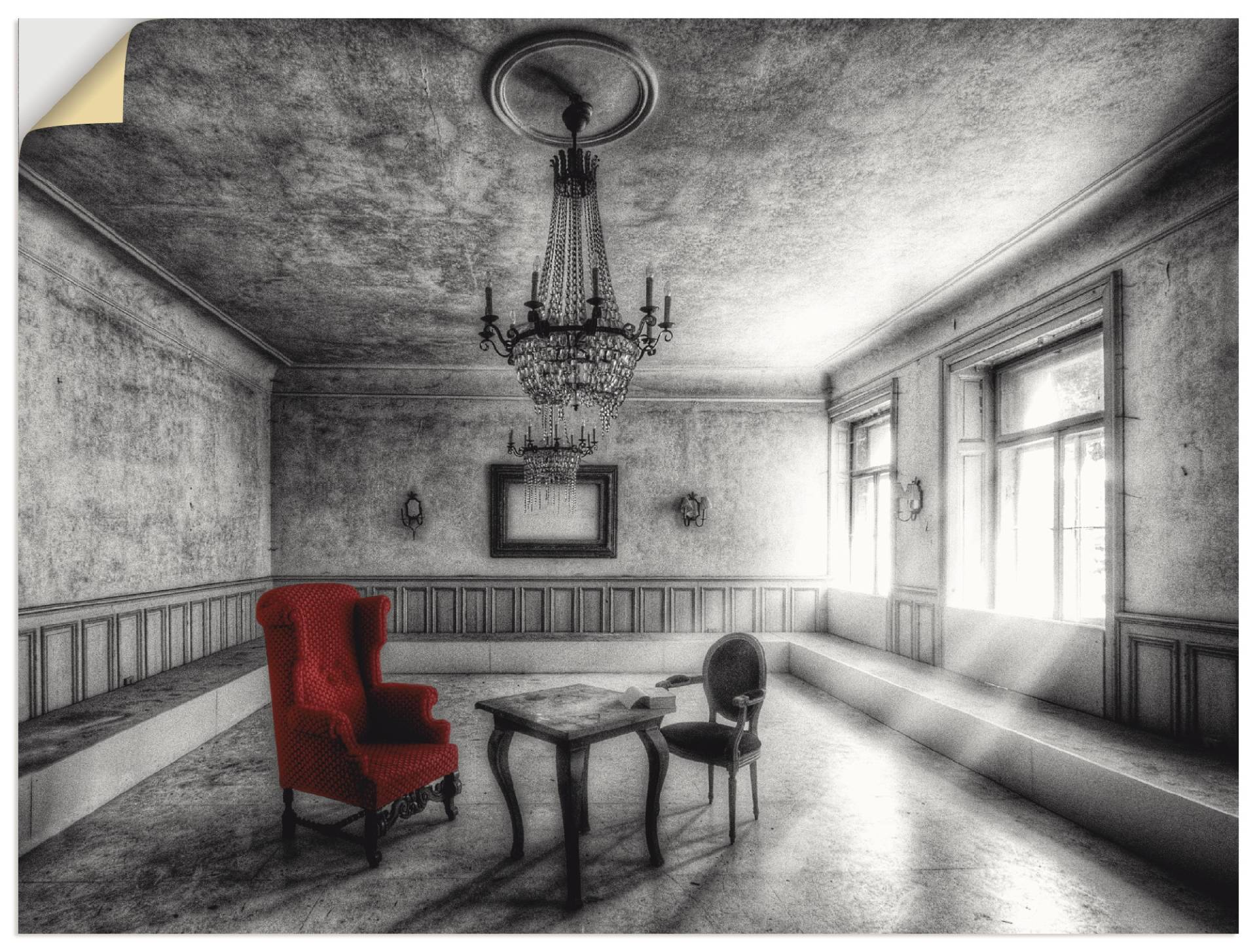 Artland Wandbild »Lost Place - Roter Sessel«, Architektonische Elemente, (1 St.), als Alubild, Outdoorbild, Leinwandbild, Poster, Wandaufkleber Artland Wandbild »Lost Place - Roter Sessel«, Architektonische Elemente, (1 St.), als Alubild, Outdoorbild, Leinwandbild, Poster, Wandaufkleber von Artland