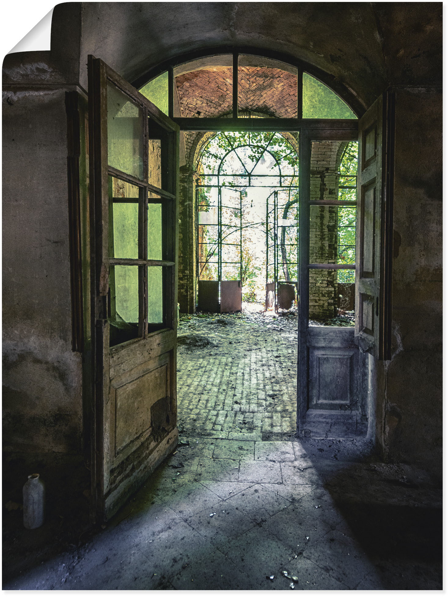 Artland Wandbild »Lost Place - alte Tür Fenster«, Fenster & Türen, (1 St.), als Alubild, Outdoorbild, Leinwandbild, Poster, Wandaufkleber von Artland