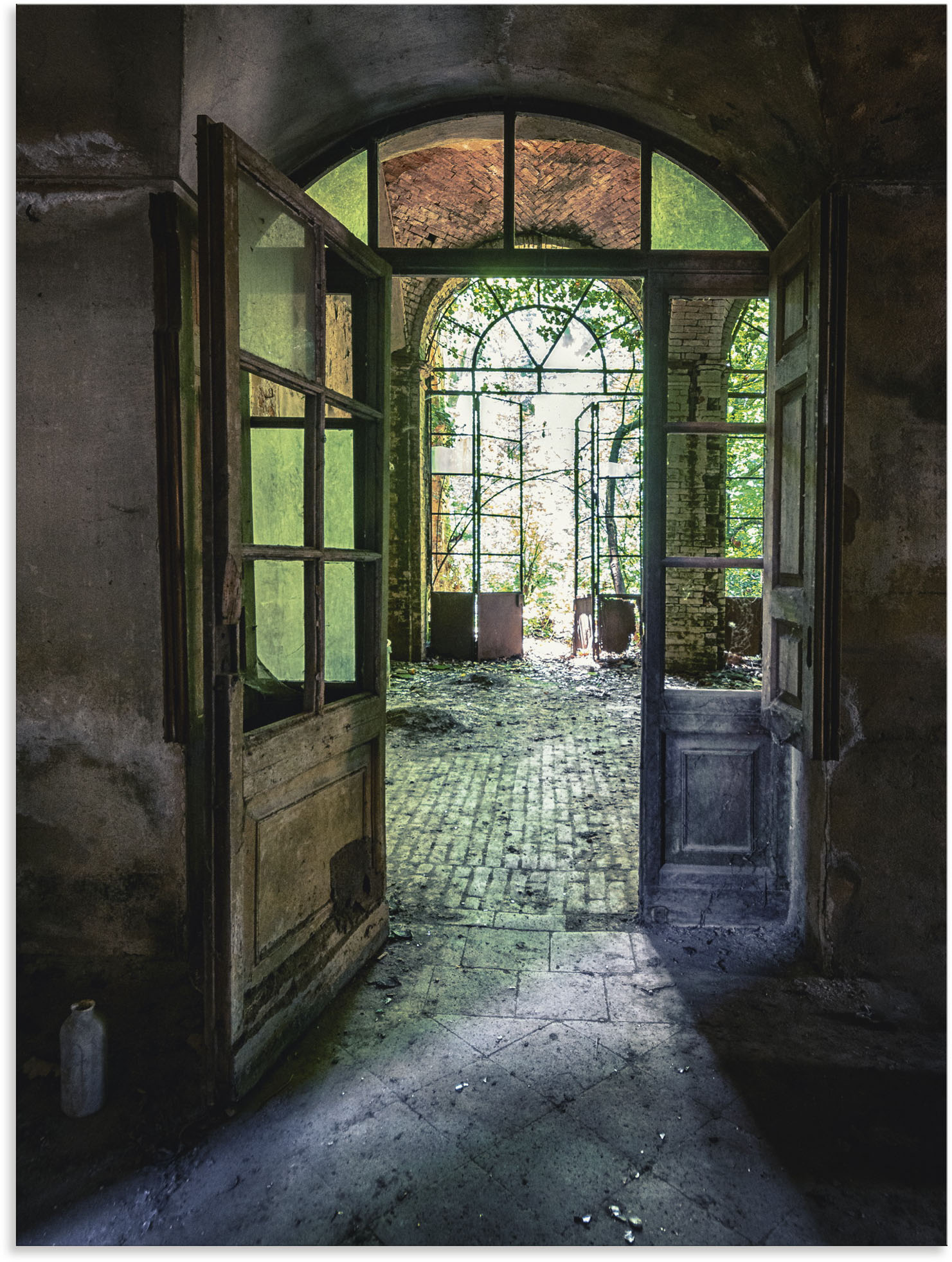 Artland Wandbild »Lost Place - alte Tür Fenster«, Fenster & Türen, (1 St.), als Alubild, Outdoorbild, Leinwandbild, Poster, Wandaufkleber von Artland