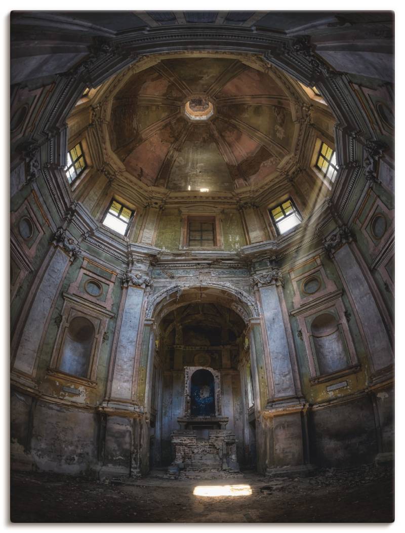 Artland Wandbild »Lost Place - marode Kirche - verlassen«, Gebäude, (1 St.), als Leinwandbild, Poster in verschied. Grössen von Artland