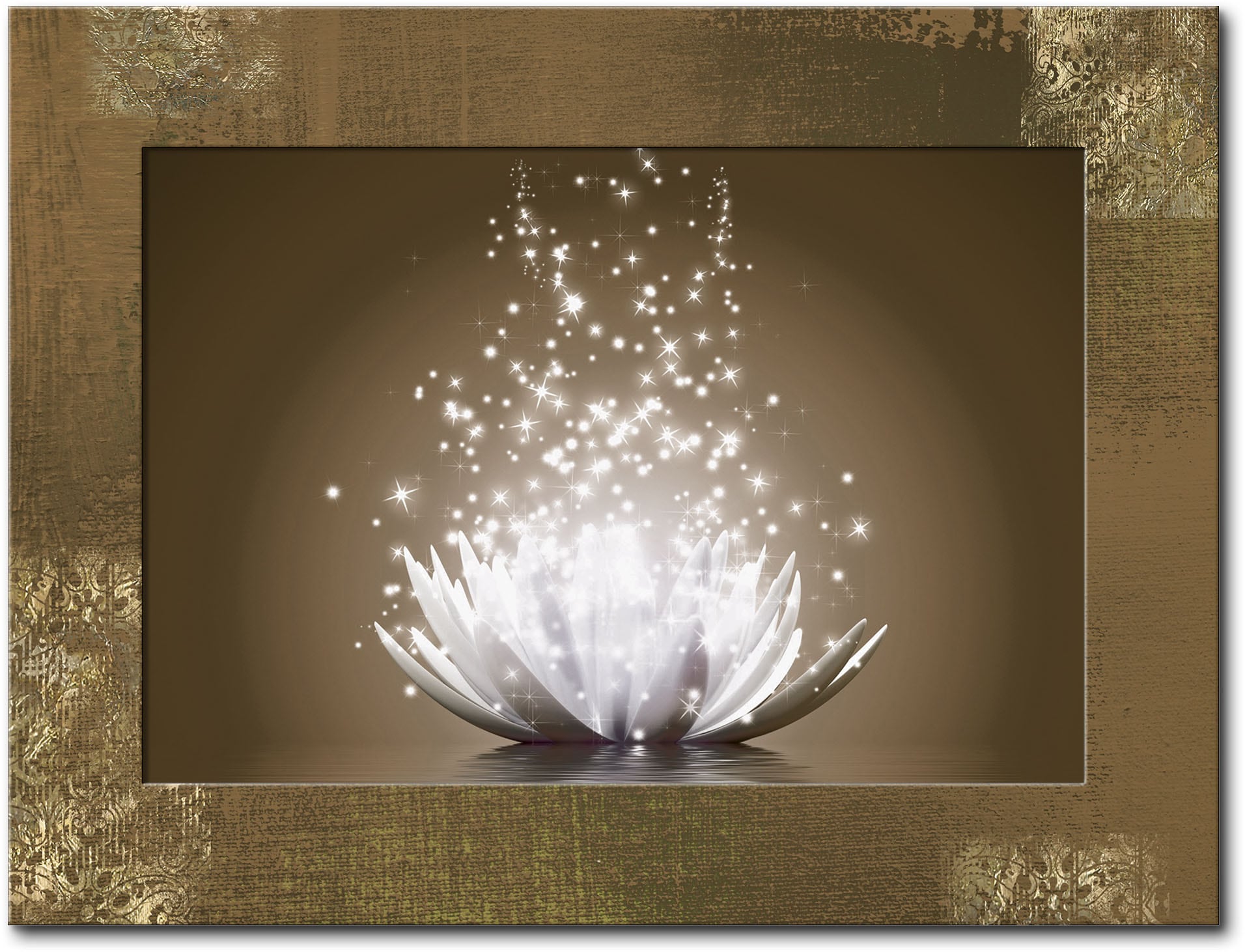 Artland Wandbild »Magie der Lotus-Blume«, Blumen, (1 St.), 3D Optik gebogen von Artland