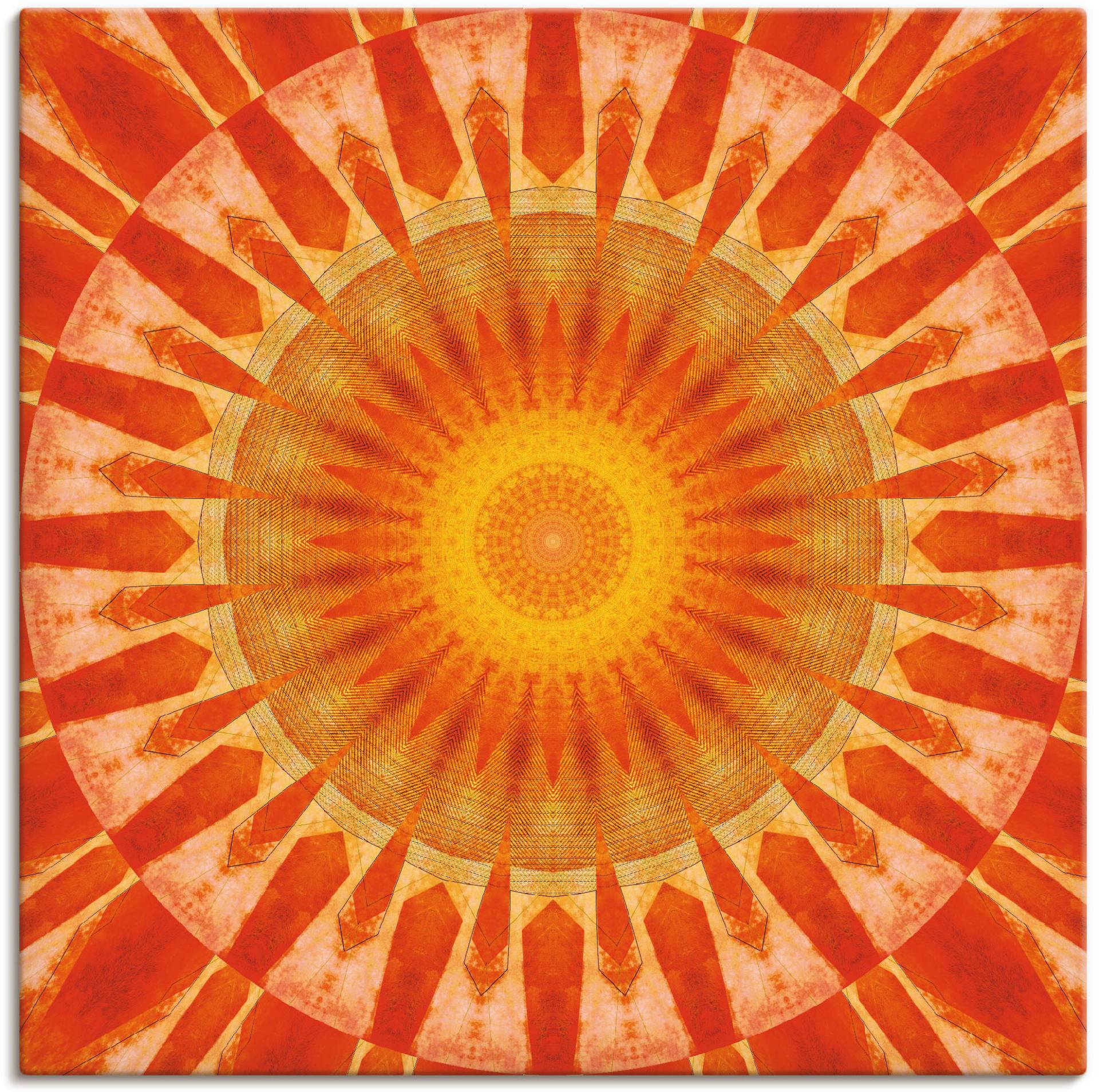 Artland Wandbild »Mandala Sonnenuntergang«, klassische Fantasie, (1 St.) von Artland