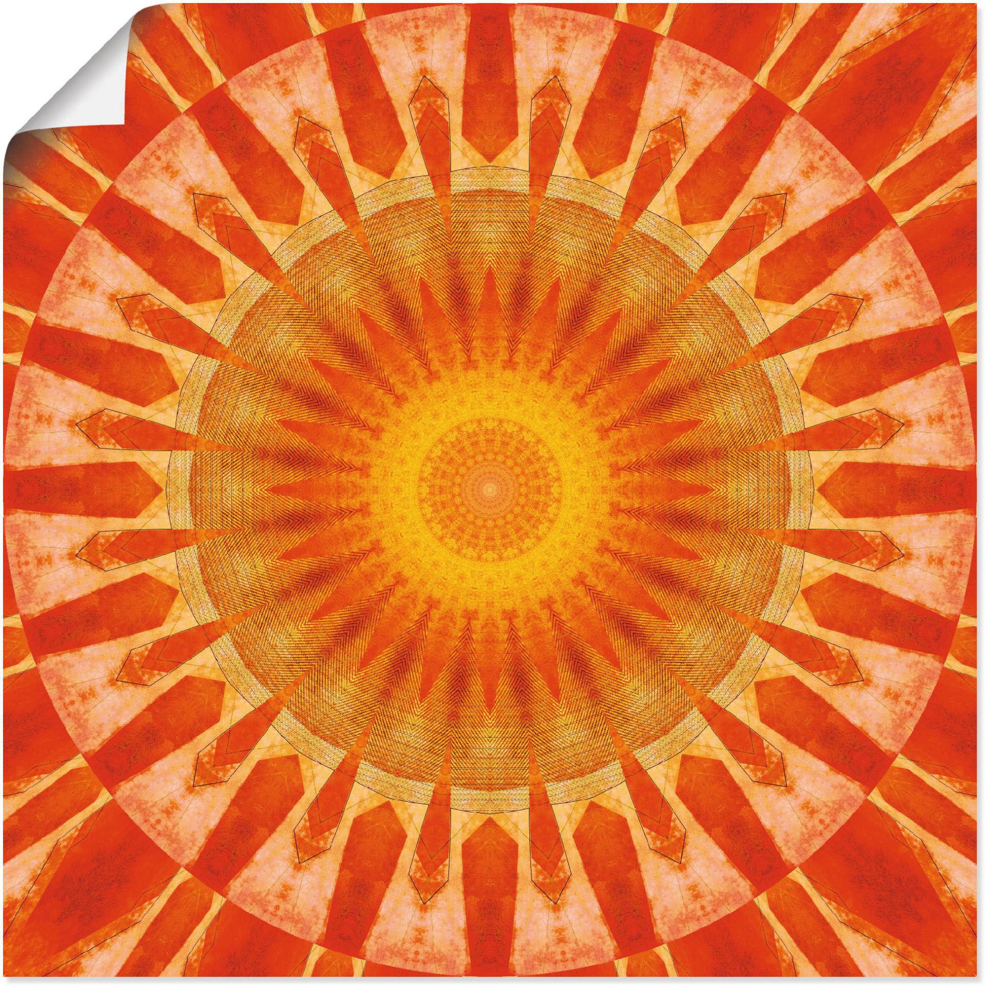 Artland Wandbild »Mandala Sonnenuntergang«, klassische Fantasie, (1 St.) von Artland