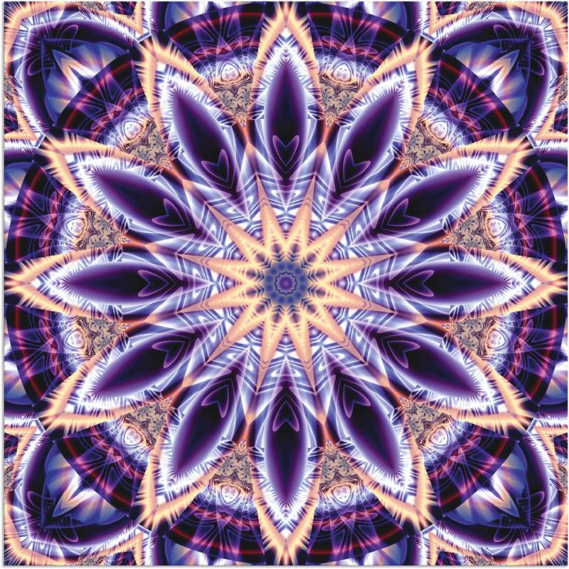 Artland Wandbild »Mandala Stern lila«, Muster, (1 St.), als Leinwandbild, Wandaufkleber in verschied. Grössen von Artland