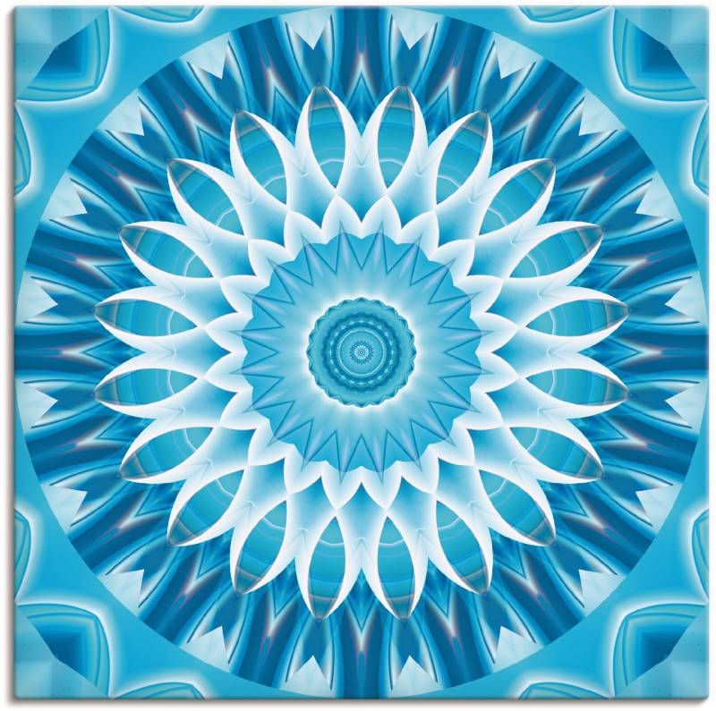 Artland Wandbild »Mandala blau Blüte«, Muster, (1 St.), als Leinwandbild in verschied. Grössen von Artland