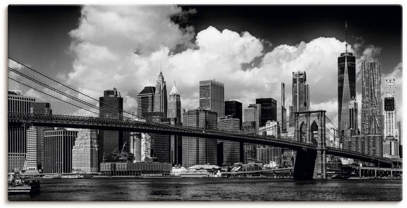 Artland Wandbild »Manhattan Skyline, Brooklyn Bridge«, New York, (1 St.) von Artland