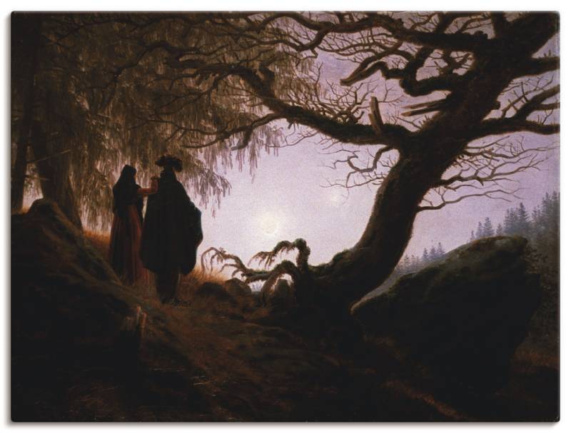 Artland Leinwandbild »Mann und Frau Mondbetrachtung, 1830/35«, Paar, (1 St.), auf Keilrahmen gespannt von Artland