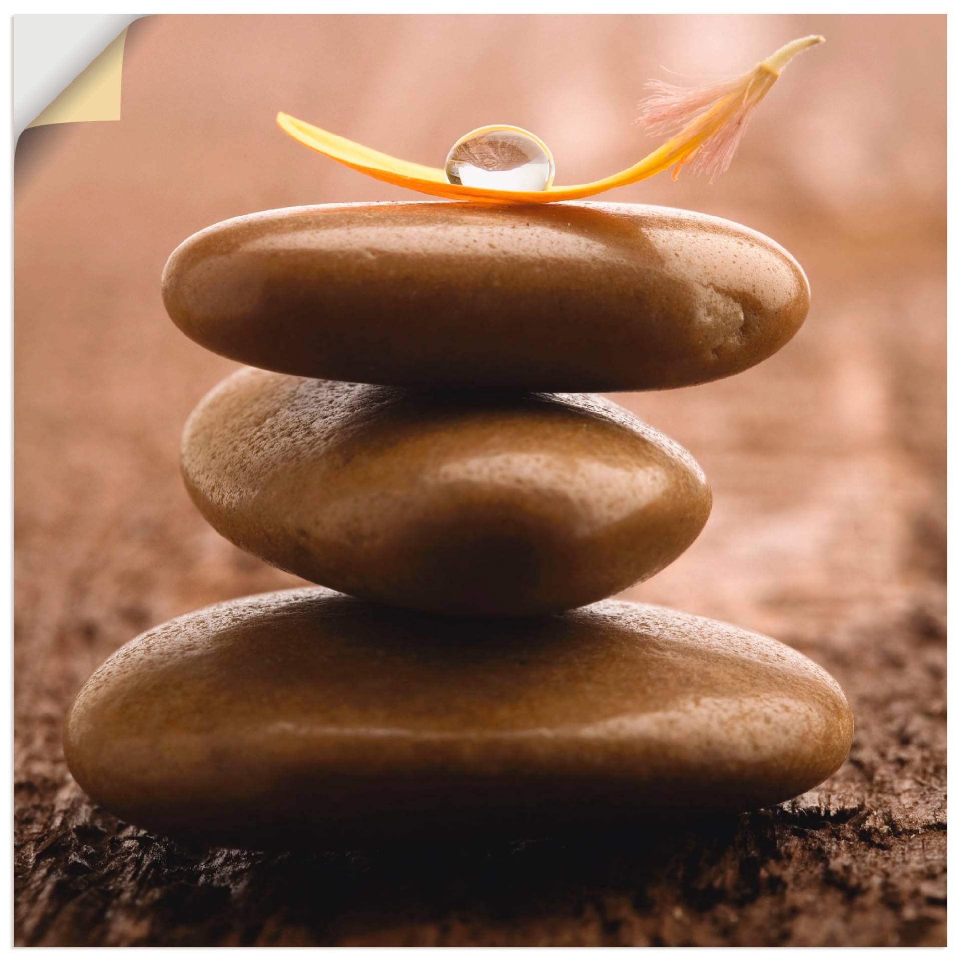 Artland Wandbild »Massagesteinen auf hölzernem Untergrund«, Zen, (1 St.), als Leinwandbild, Wandaufkleber in verschied. Grössen Artland Wandbild »Massagesteinen auf hölzernem Untergrund«, Zen, (1 St.), als Leinwandbild, Wandaufkleber in verschied. Grössen von Artland