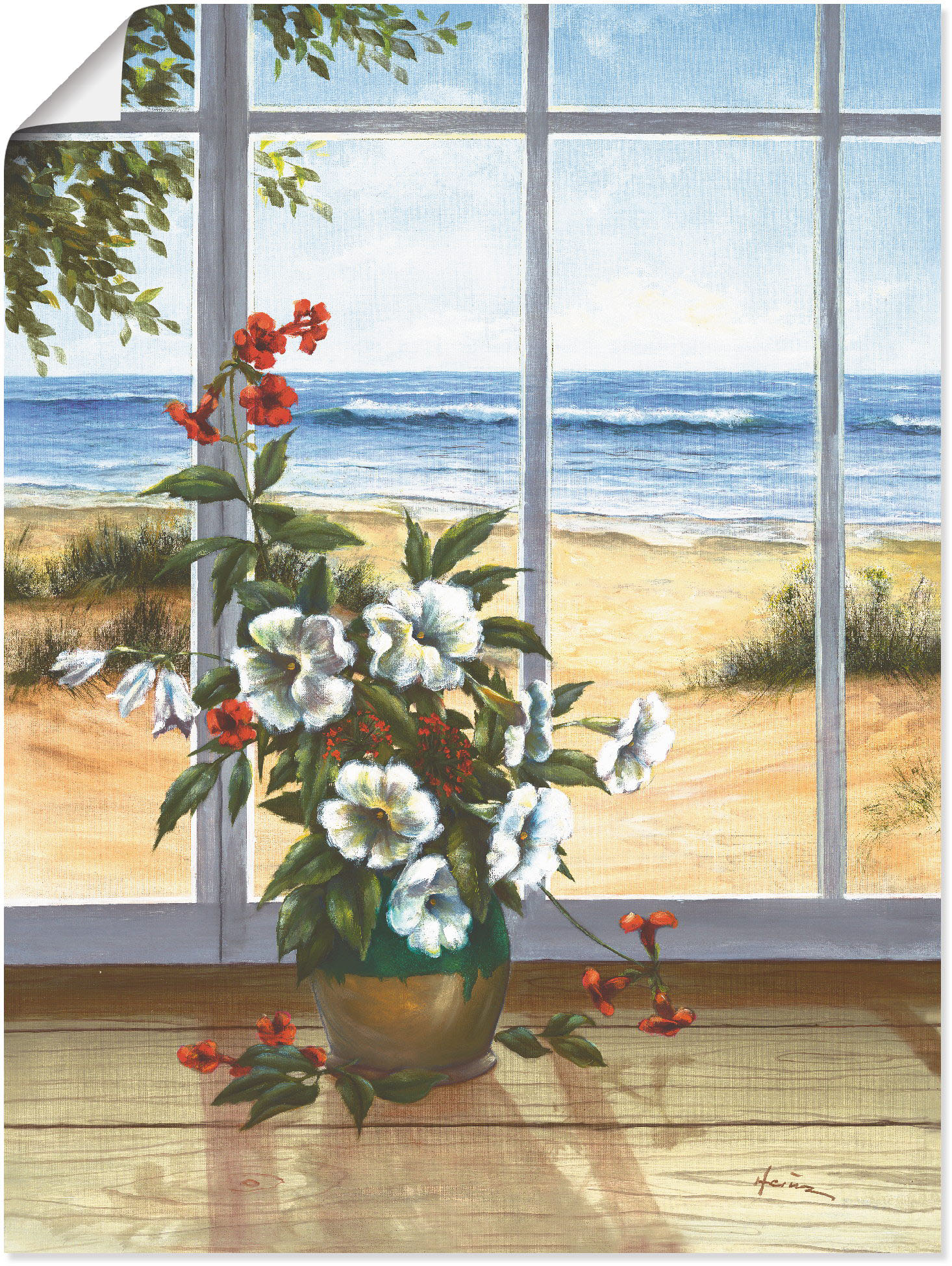 Artland Wandbild »Meerblick«, Fensterblick, (1 St.), als Leinwandbild, Poster in verschied. Grössen Artland Wandbild »Meerblick«, Fensterblick, (1 St.), als Leinwandbild, Poster in verschied. Grössen von Artland