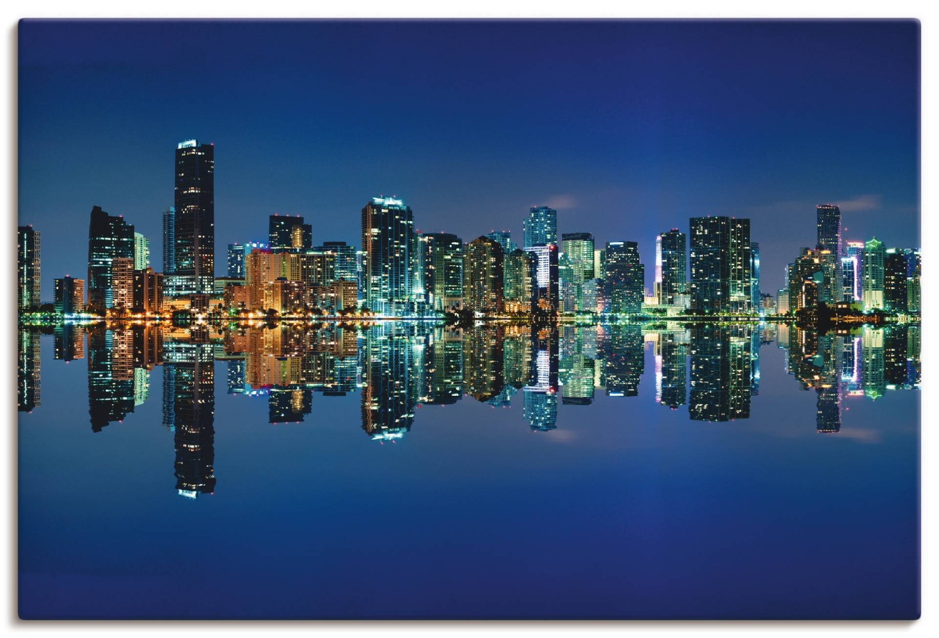 Artland Leinwandbild »Miami Skyline«, Amerika, (1 St.), auf Keilrahmen gespannt von Artland