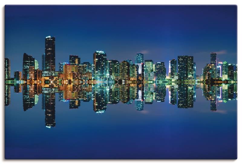 Artland Leinwandbild »Miami Skyline«, Amerika, (1 St.), auf Keilrahmen gespannt von Artland