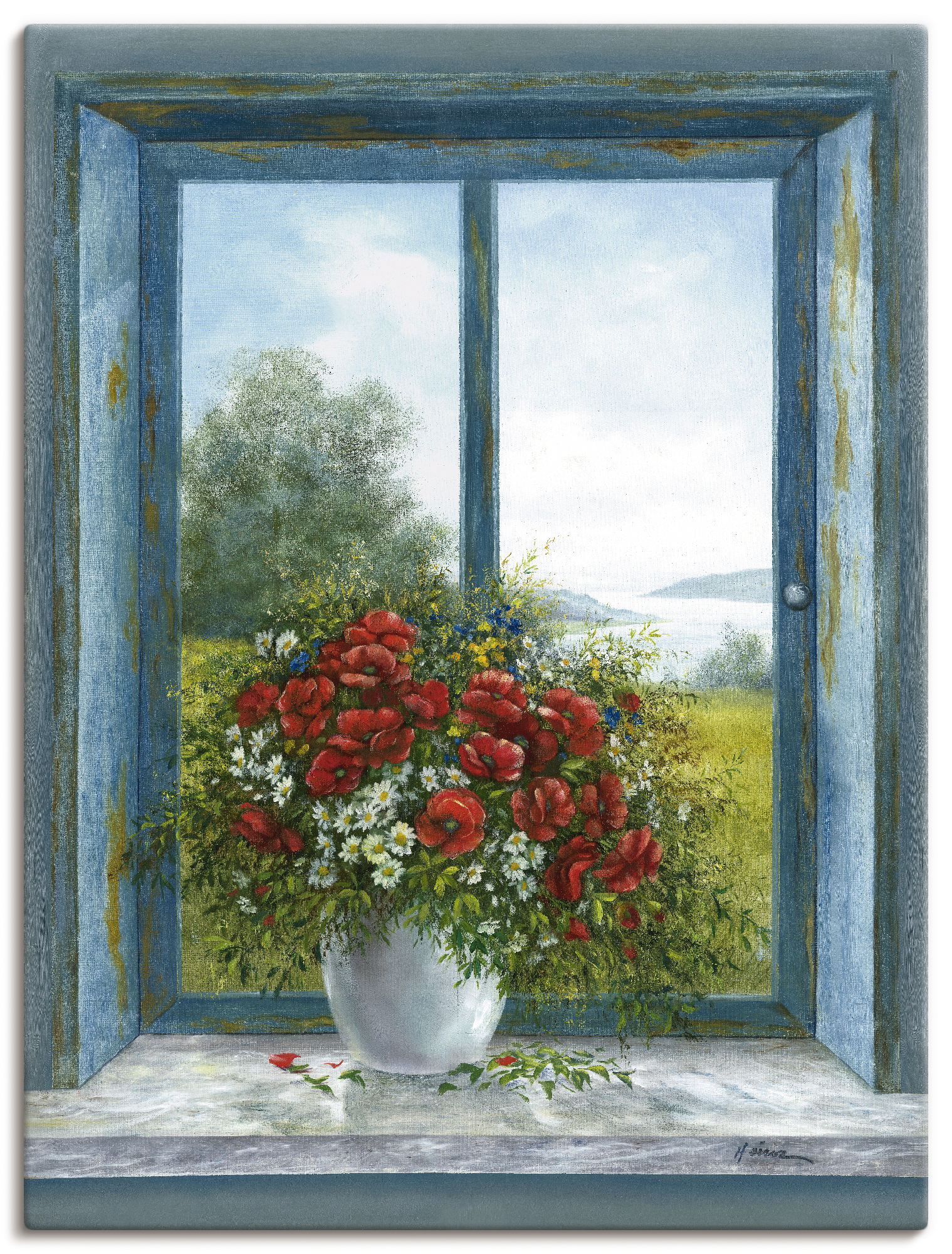 Artland Wandbild »Mohnblumen am Fenster«, Arrangements, (1 St.) von Artland