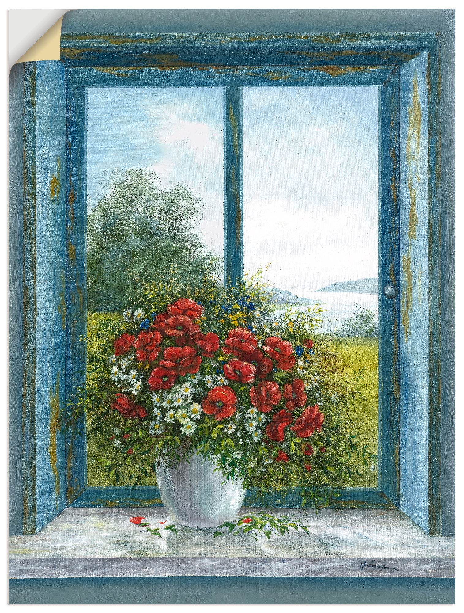 Artland Wandbild »Mohnblumen am Fenster«, Arrangements, (1 St.) von Artland