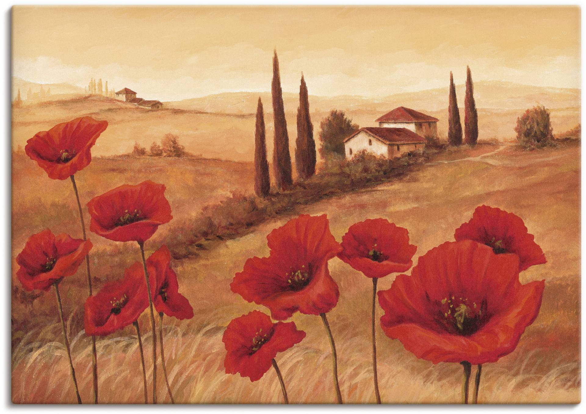 Artland Wandbild »Mohnblumen in der Toskana«, Europa, (1 St.), als Leinwandbild, Poster, Wandaufkleber in verschied. Grössen Artland Wandbild »Mohnblumen in der Toskana«, Europa, (1 St.), als Leinwandbild, Poster, Wandaufkleber in verschied. Grössen von Artland