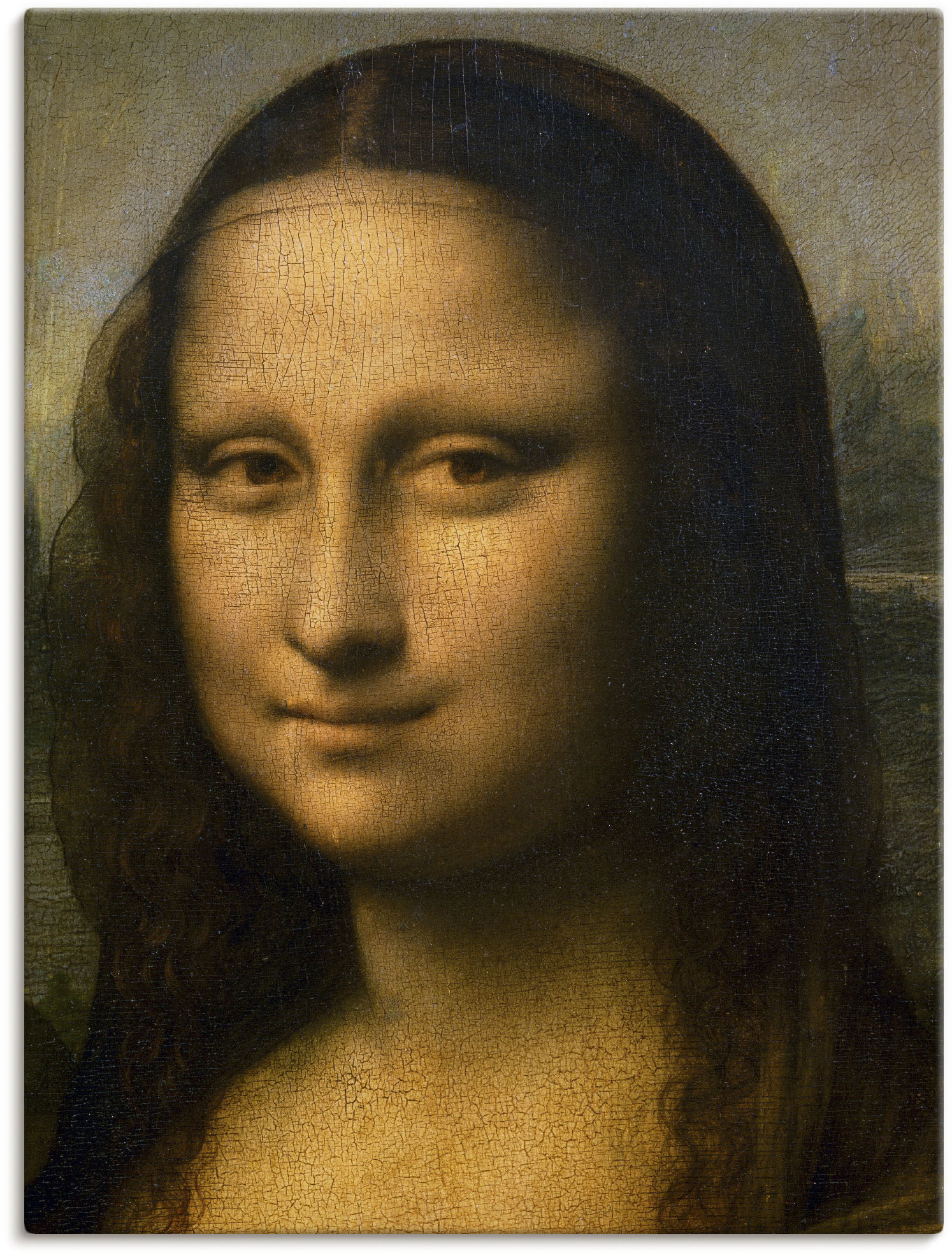 Artland Leinwandbild »Mona Lisa. Detail Kopf. 1503-1506«, Frau, (1 St.) von Artland