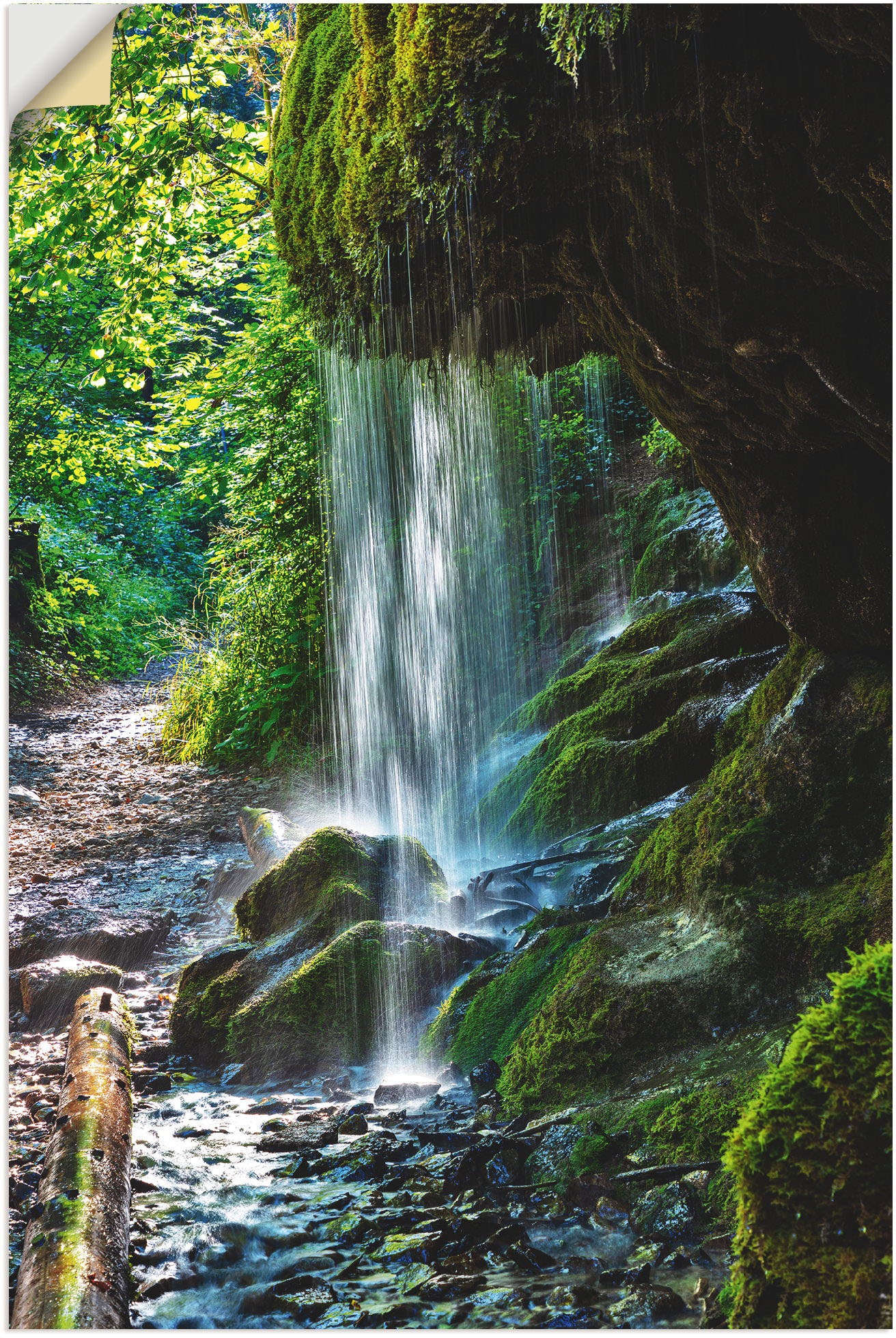 Artland Wandbild »Moosbedeckter Wasserfall«, Wasserfallbilder, (1 St.) von Artland