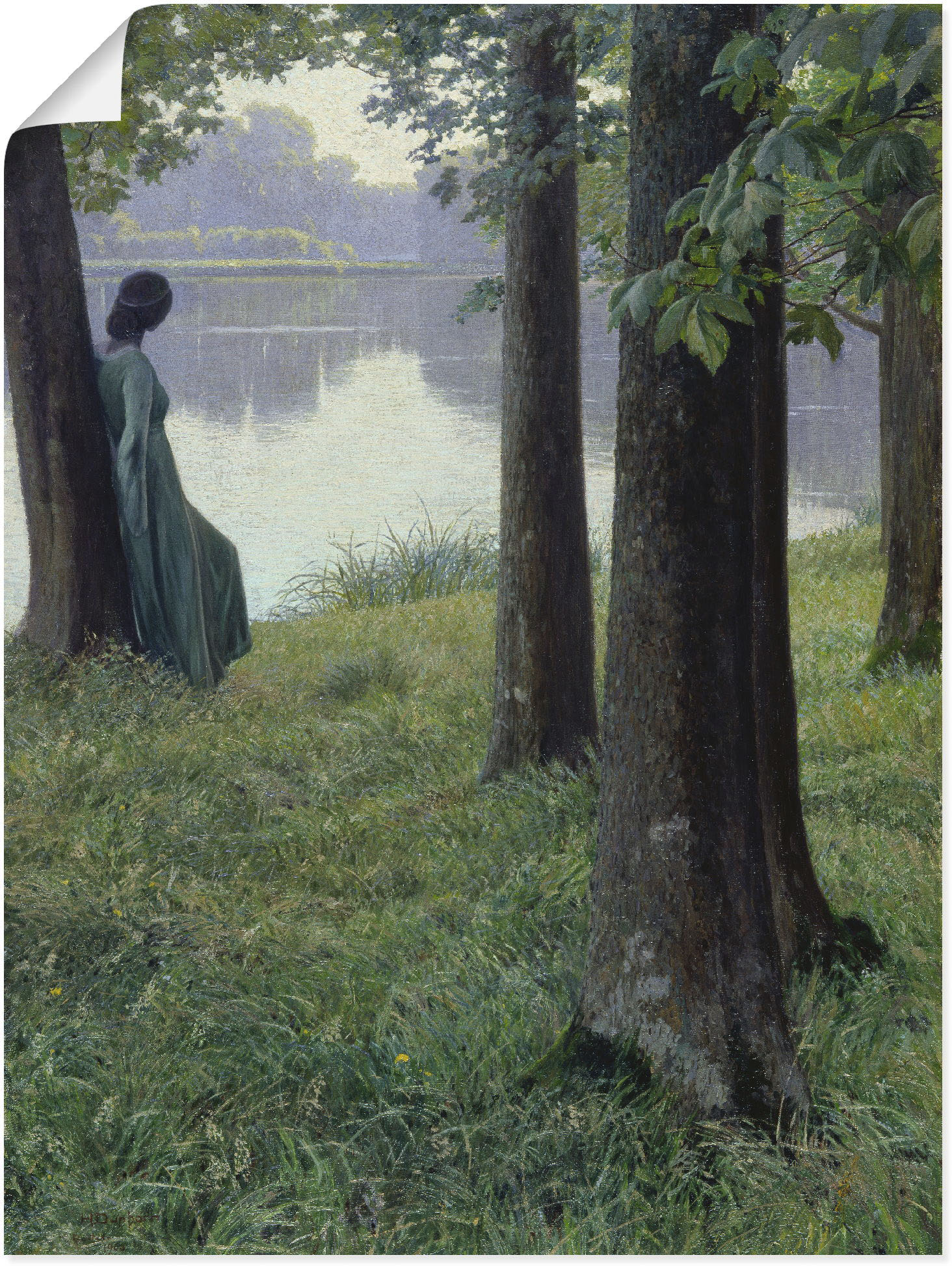 Artland Wandbild »Morgen am Teich in Rastede. 1906«, Frau, (1 St.), als Leinwandbild, Poster in verschied. Grössen Artland Wandbild »Morgen am Teich in Rastede. 1906«, Frau, (1 St.), als Leinwandbild, Poster in verschied. Grössen von Artland