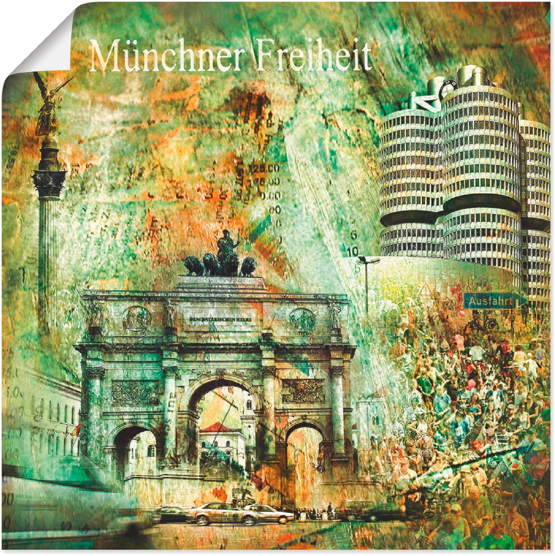 Artland Wandbild »München Skyline Abstrakte Collage 03«, Architektonische Elemente, (1 St.), als Leinwandbild, Poster in verschied. Grössen Artland Wandbild »München Skyline Abstrakte Collage 03«, Architektonische Elemente, (1 St.), als Leinwandbild, Poster in verschied. Grössen von Artland
