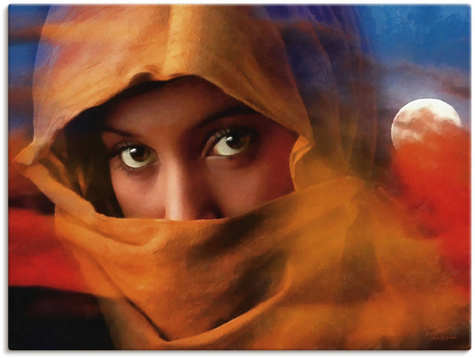 Artland Wandbild »Muslimische Mädchen Augen«, Bilder von Frauen, (1 St.), als Leinwandbild, Poster in verschied. Grössen von Artland