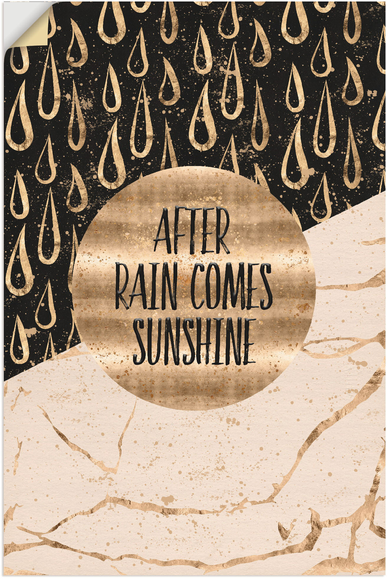 Artland Wandbild »Nach Regen kommt Sonnenschein«, Sprüche & Texte, (1 St.) von Artland