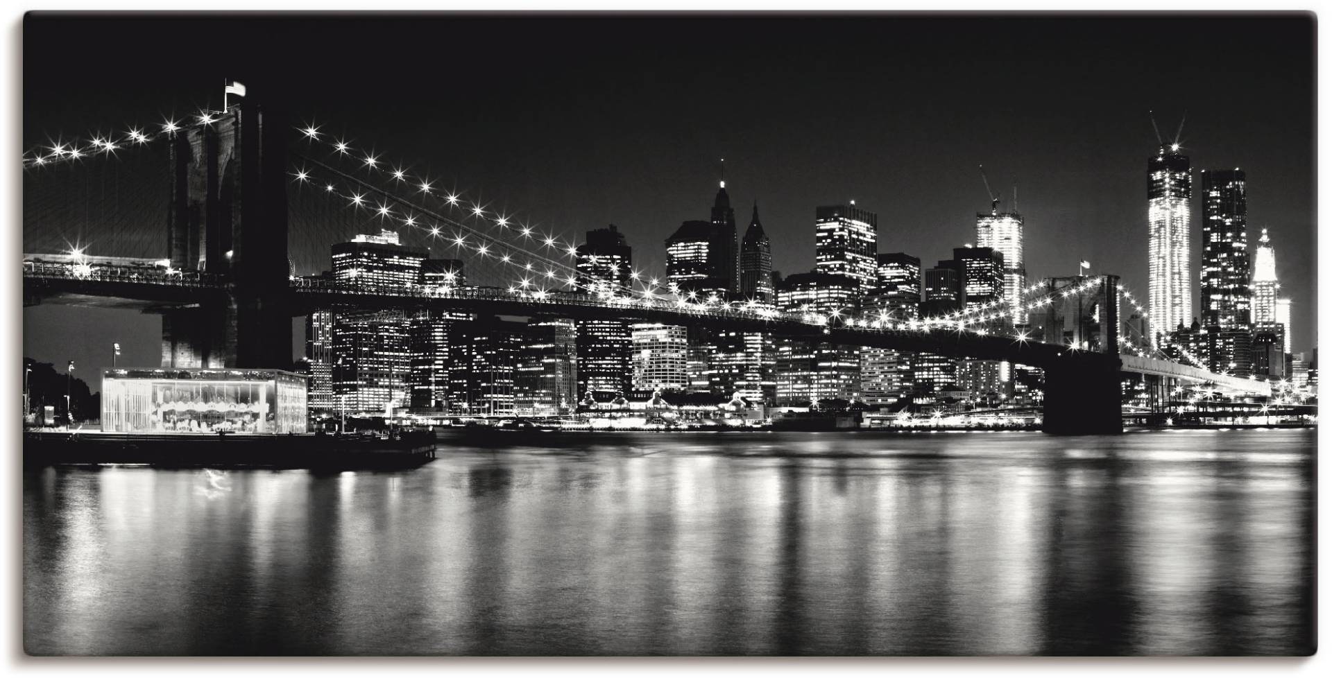 Artland Wandbild »Nächtliche Skyline Manhattan I«, Amerika, (1 St.) von Artland