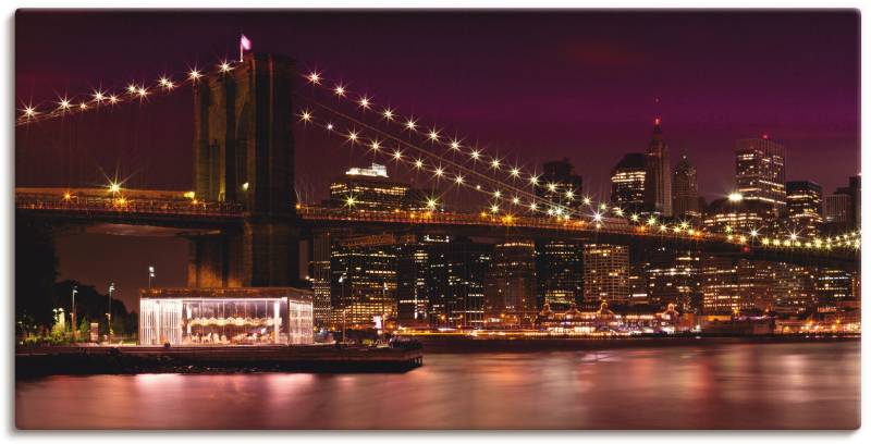 Artland Wandbild »Nächtliche Skyline Manhattan II«, Amerika, (1 St.), als Alubild, Leinwandbild, Wandaufkleber oder Poster in versch. Grössen von Artland