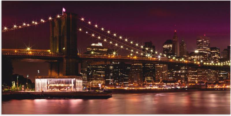 Artland Wandbild »Nächtliche Skyline Manhattan II«, Amerika, (1 St.), als Alubild, Leinwandbild, Wandaufkleber oder Poster in versch. Grössen von Artland