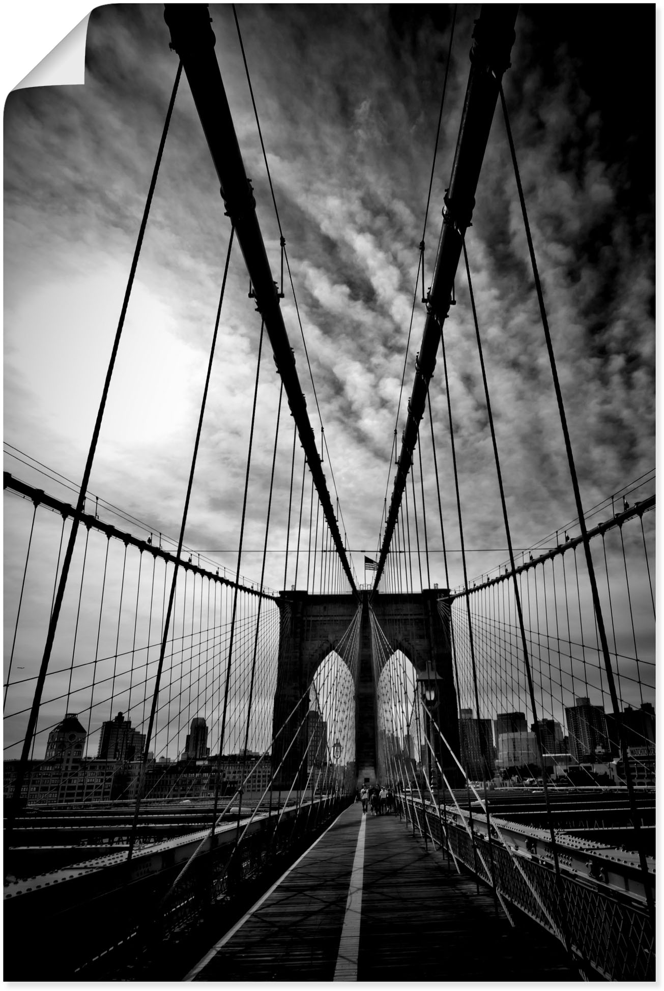 Artland Poster »New York City Mächtige Brooklyn Bridge«, Amerika, (1 St.), als Alubild, Leinwandbild, Wandaufkleber oder Poster in versch. Grössen Artland Poster »New York City Mächtige Brooklyn Bridge«, Amerika, (1 St.), als Alubild, Leinwandbild, Wandaufkleber oder Poster in versch. Grössen von Artland
