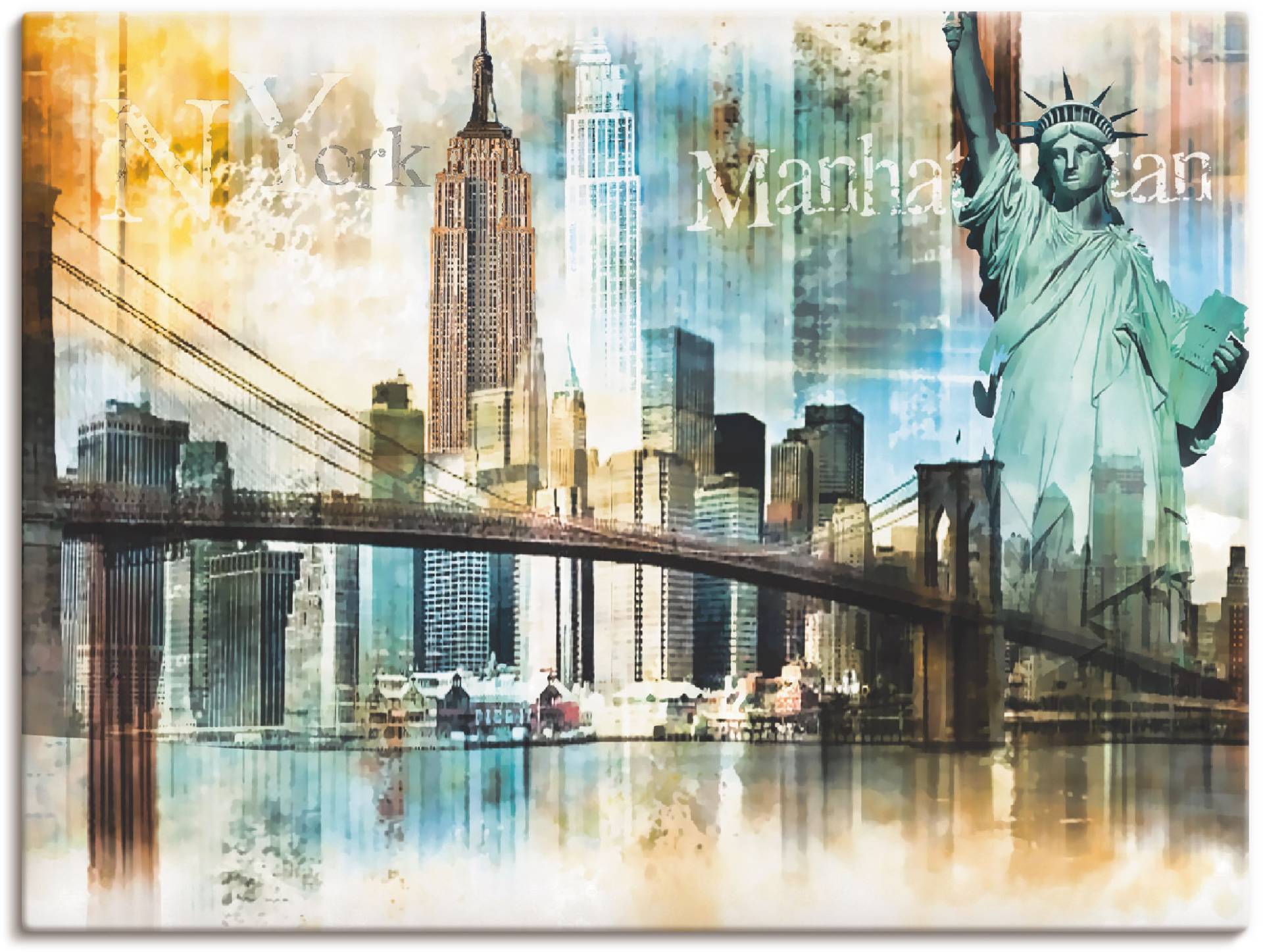 Artland Wandbild »New York Skyline Collage IV«, Amerika, (1 St.) von Artland