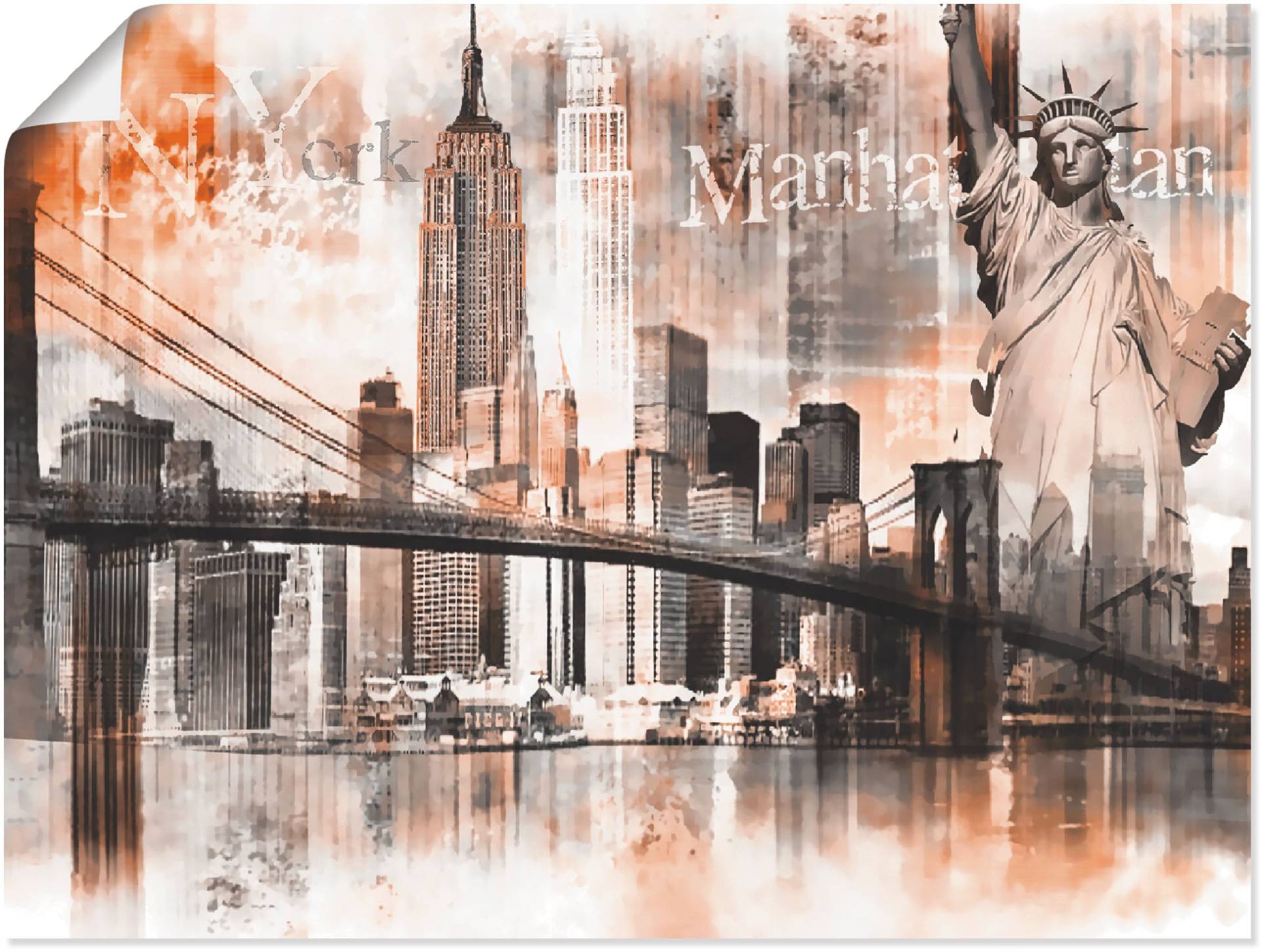 Artland Wandbild »New York Skyline Collage V«, Amerika, (1 St.) von Artland
