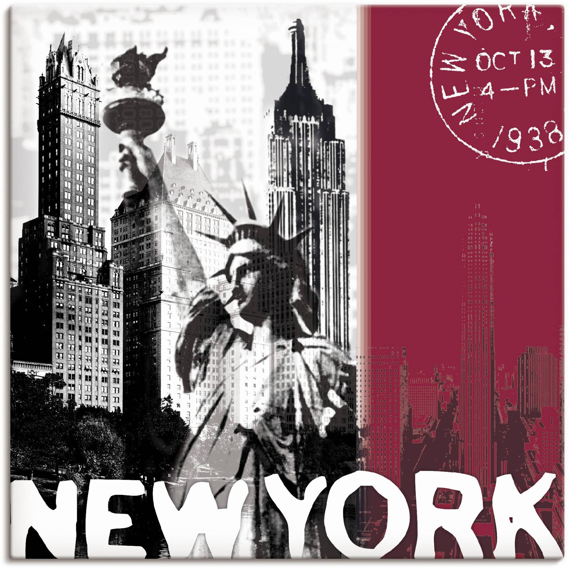Artland Wandbild »New York«, Gebäude, (1 St.), als Alubild, Outdoorbild, Leinwandbild in verschied. Grössen Artland Wandbild »New York«, Gebäude, (1 St.), als Alubild, Outdoorbild, Leinwandbild in verschied. Grössen von Artland