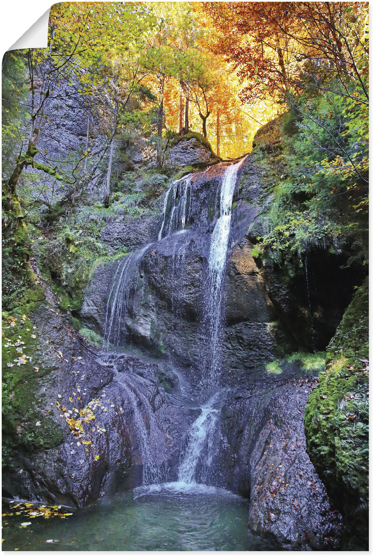 Artland Wandbild »Niedersonthofener Wasserfall im Allgäu«, Wasserfallbilder, (1 St.) von Artland