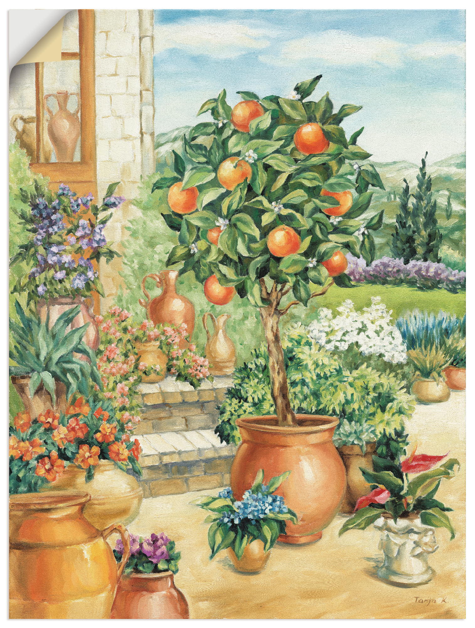 Artland Wandbild »Orangenbaum im Garten«, Garten, (1 St.), als Alubild, Outdoorbild, Leinwandbild, Poster, Wandaufkleber Artland Wandbild »Orangenbaum im Garten«, Garten, (1 St.), als Alubild, Outdoorbild, Leinwandbild, Poster, Wandaufkleber von Artland