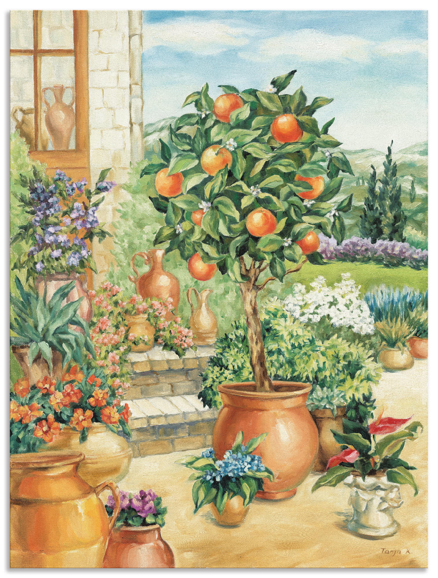 Artland Wandbild »Orangenbaum im Garten«, Garten, (1 St.) von Artland