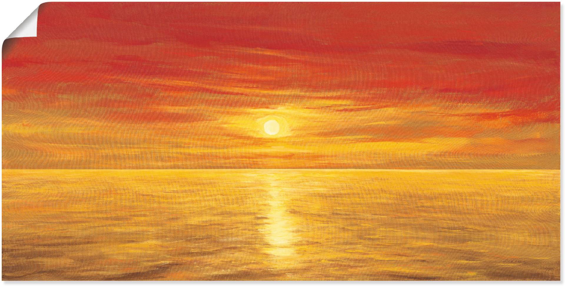 Artland Poster »Oranges Meer«, Meer Bilder, (1 St.), als Alubild, Leinwandbild, Wandaufkleber oder Poster in versch. Grössen von Artland
