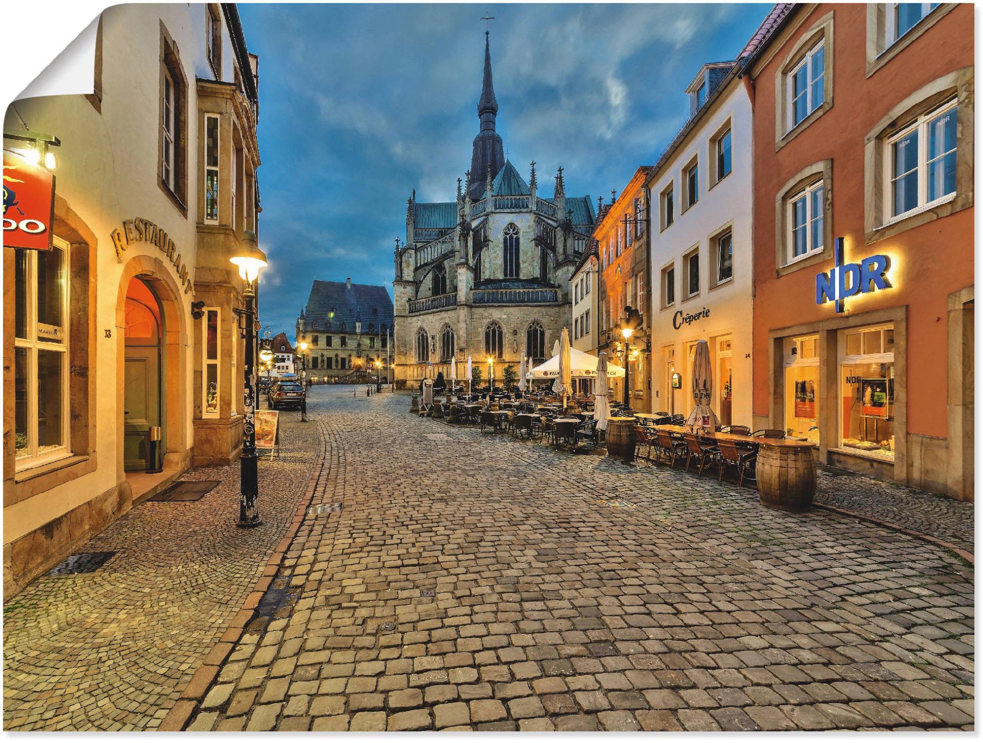 Artland Wandbild »Osnabrück, Blick auf die Marienkirche«, Deutschland, (1 St.) von Artland