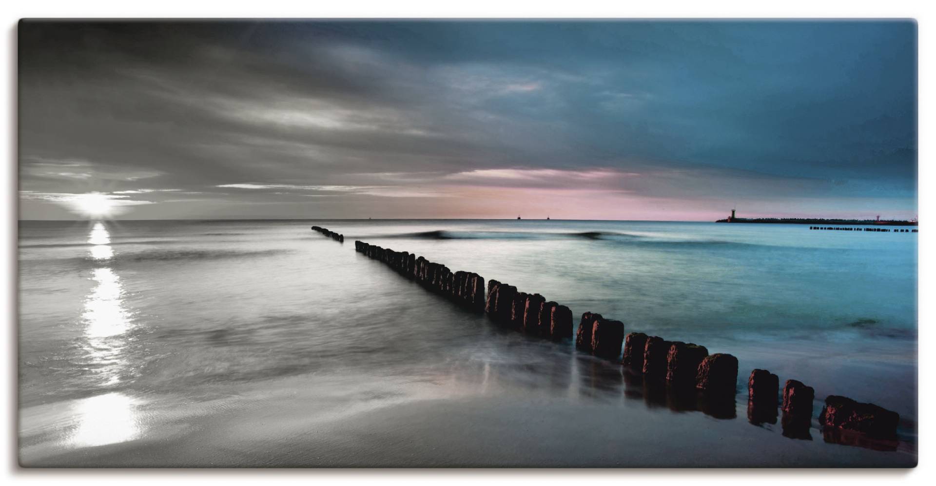 Artland Wandbild »Ostsee mit Sonnenaufgang s/w«, Gewässer, (1 St.), als Leinwandbild, Wandaufkleber in verschied. Grössen Artland Wandbild »Ostsee mit Sonnenaufgang s/w«, Gewässer, (1 St.), als Leinwandbild, Wandaufkleber in verschied. Grössen von Artland
