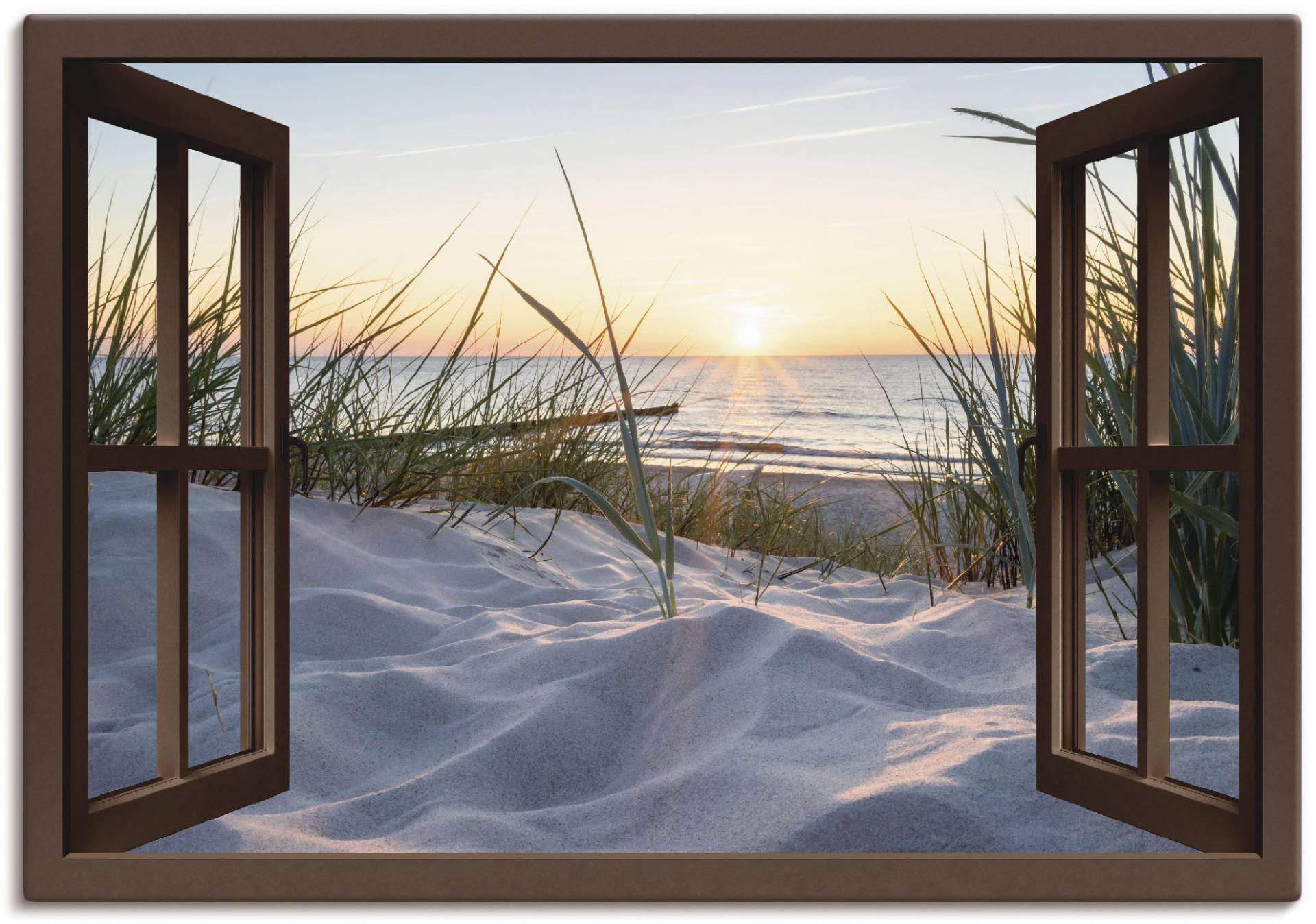 Artland Wandbild »Ostseestrand durchs Fenster«, Meer Bilder, (1 St.) von Artland