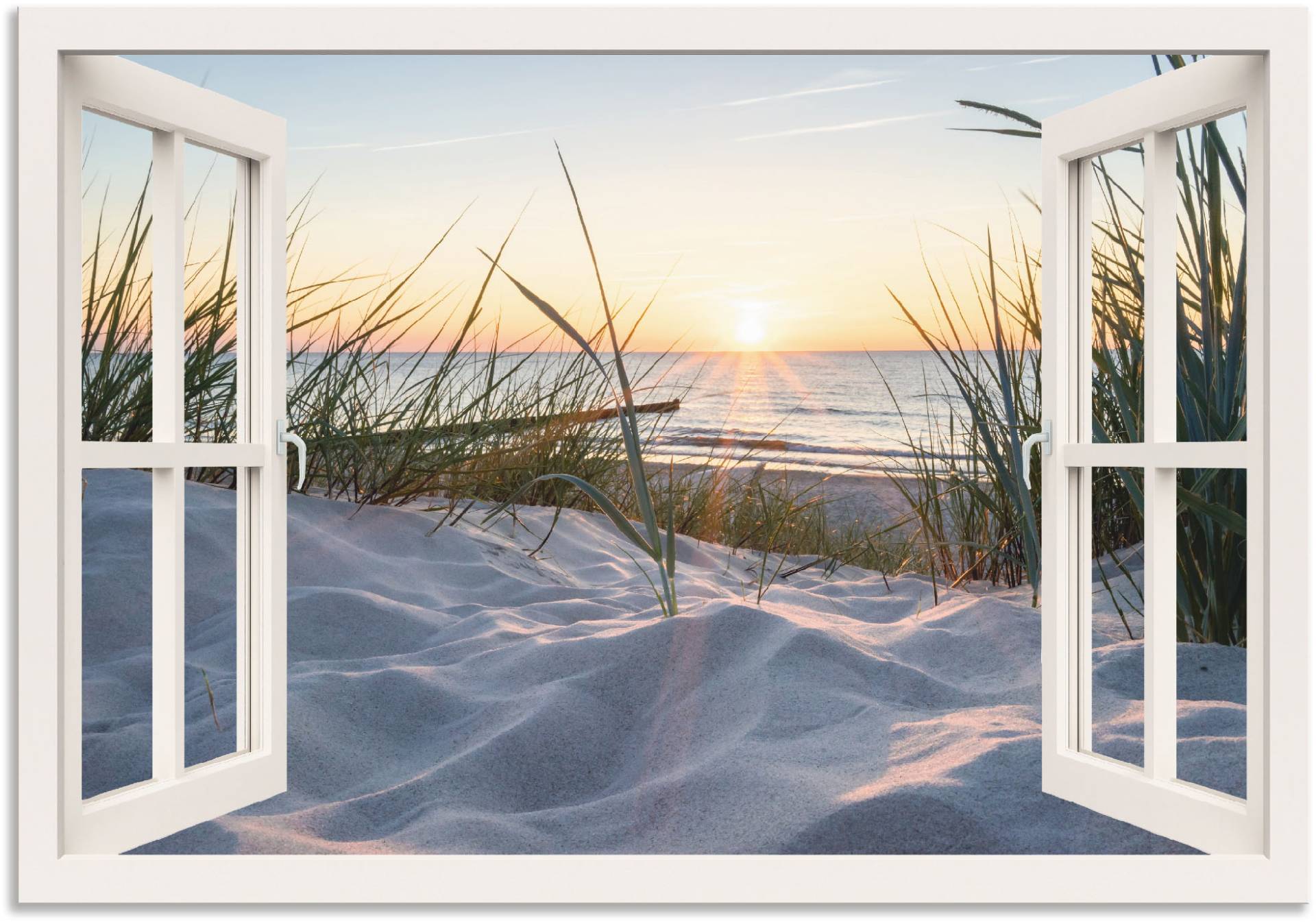 Artland Wandbild »Ostseestrand durchs Fenster«, Meer Bilder, (1 St.) von Artland